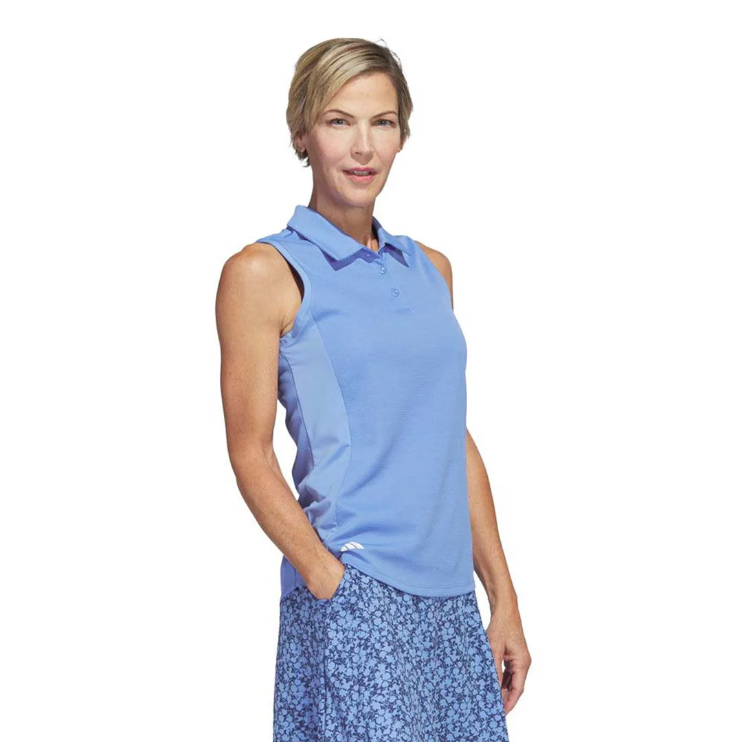 adidas - Women's Textured Sleeveless Golf Polo (HT1257) - Image 3