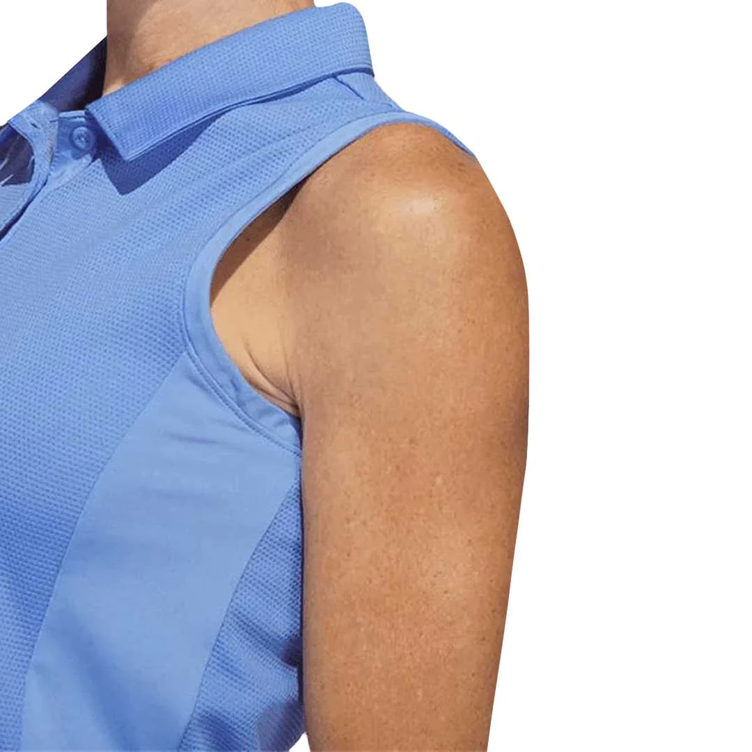 adidas - Women's Textured Sleeveless Golf Polo (HT1257) - Image 5