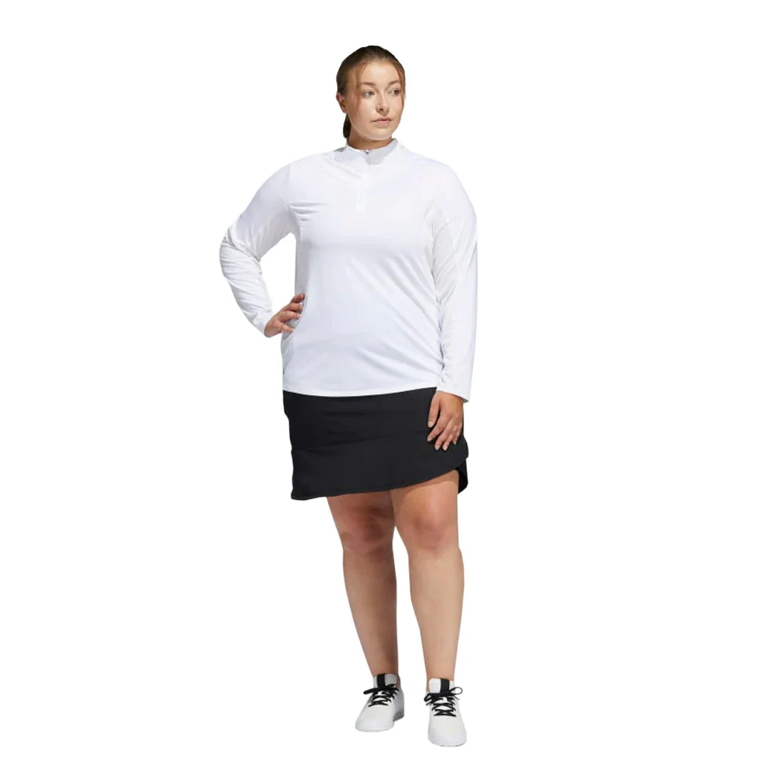 adidas - Women's Ultimate365 1/2 Zip Long Sleeve Golf T-Shirt (Plus Size) (HA3396) - Image 2