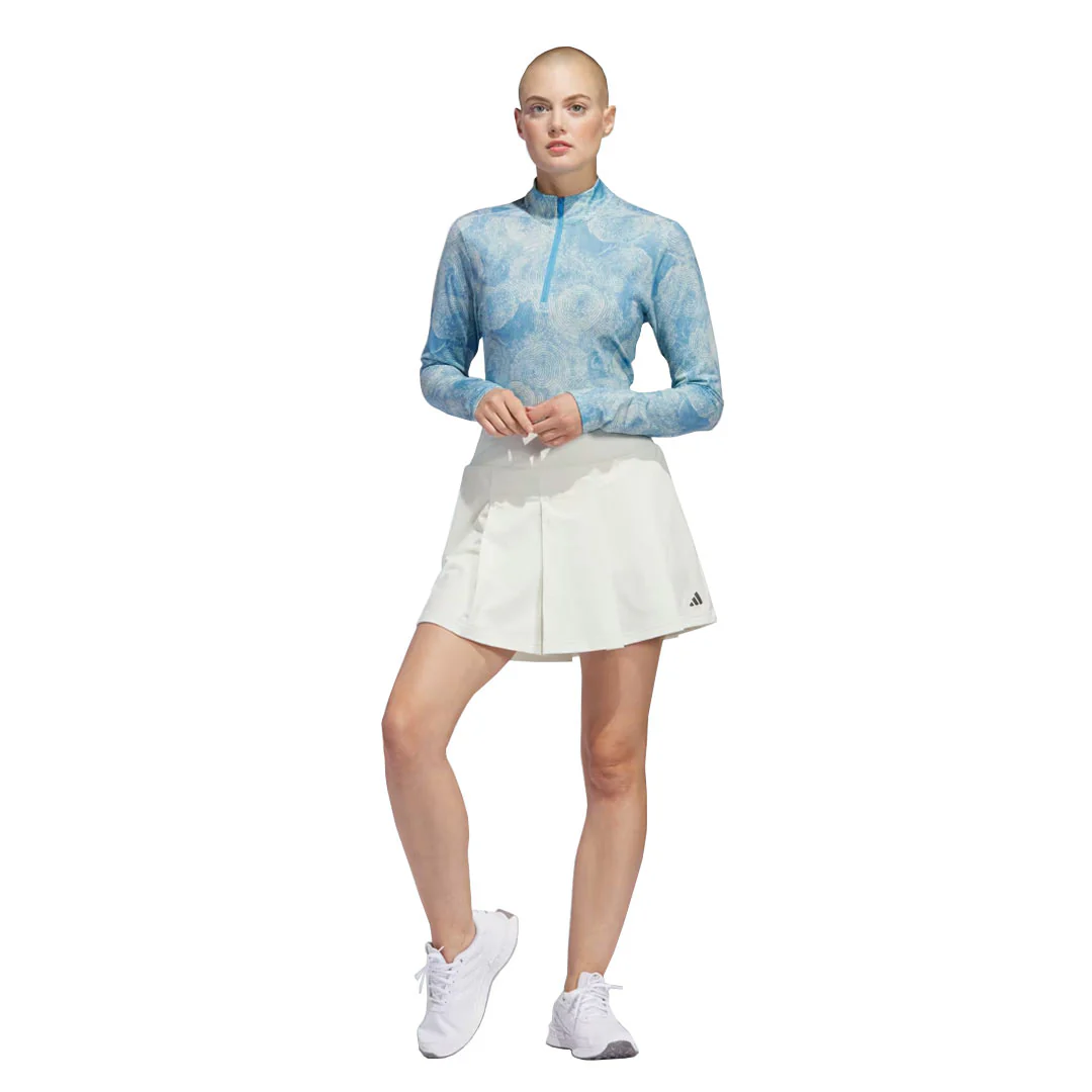 adidas - Women's Ultimate365 Printed 1/4 Zip Mock-Neck Long Sleeve Polo (IP4257) - Image 4