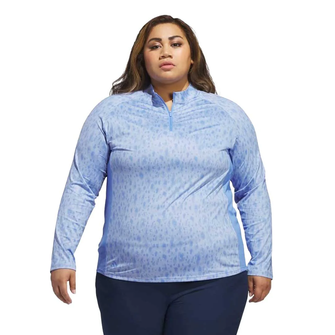 adidas - Women's Ultimate365 Quarter Zip Long Sleeve Golf Polo (Plus Size) (HT1248) - Image 2