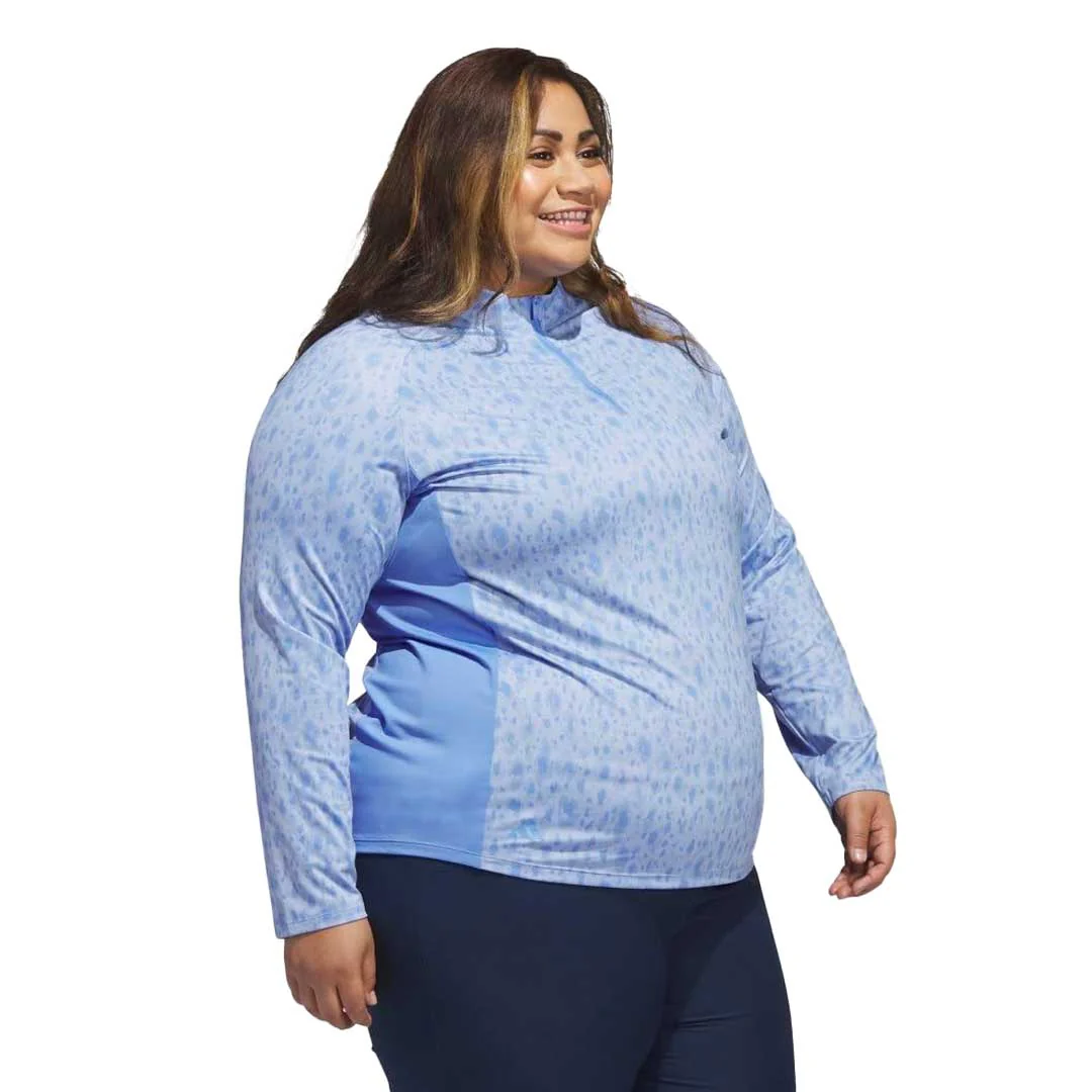 adidas - Women's Ultimate365 Quarter Zip Long Sleeve Golf Polo (Plus Size) (HT1248) - Image 4