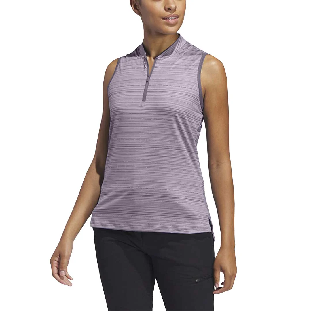 adidas - Women's Ultimate365 Stripe Sleeveless Polo (IV9270) - Image 2