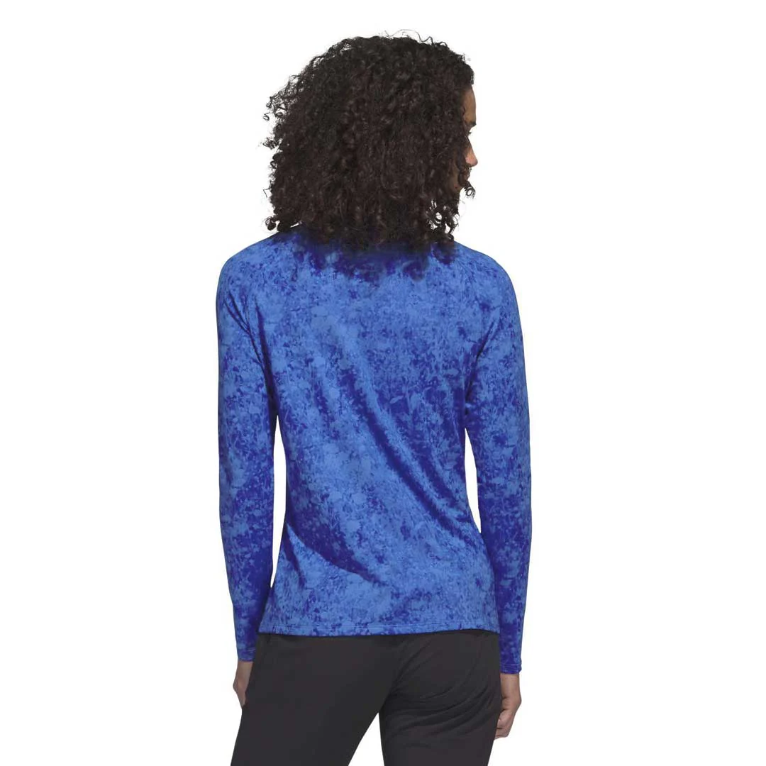 adidas - Women's Ultimate365 Tour Long Sleeve Printed 1/4 Zip Polo (HT1230) - Image 3