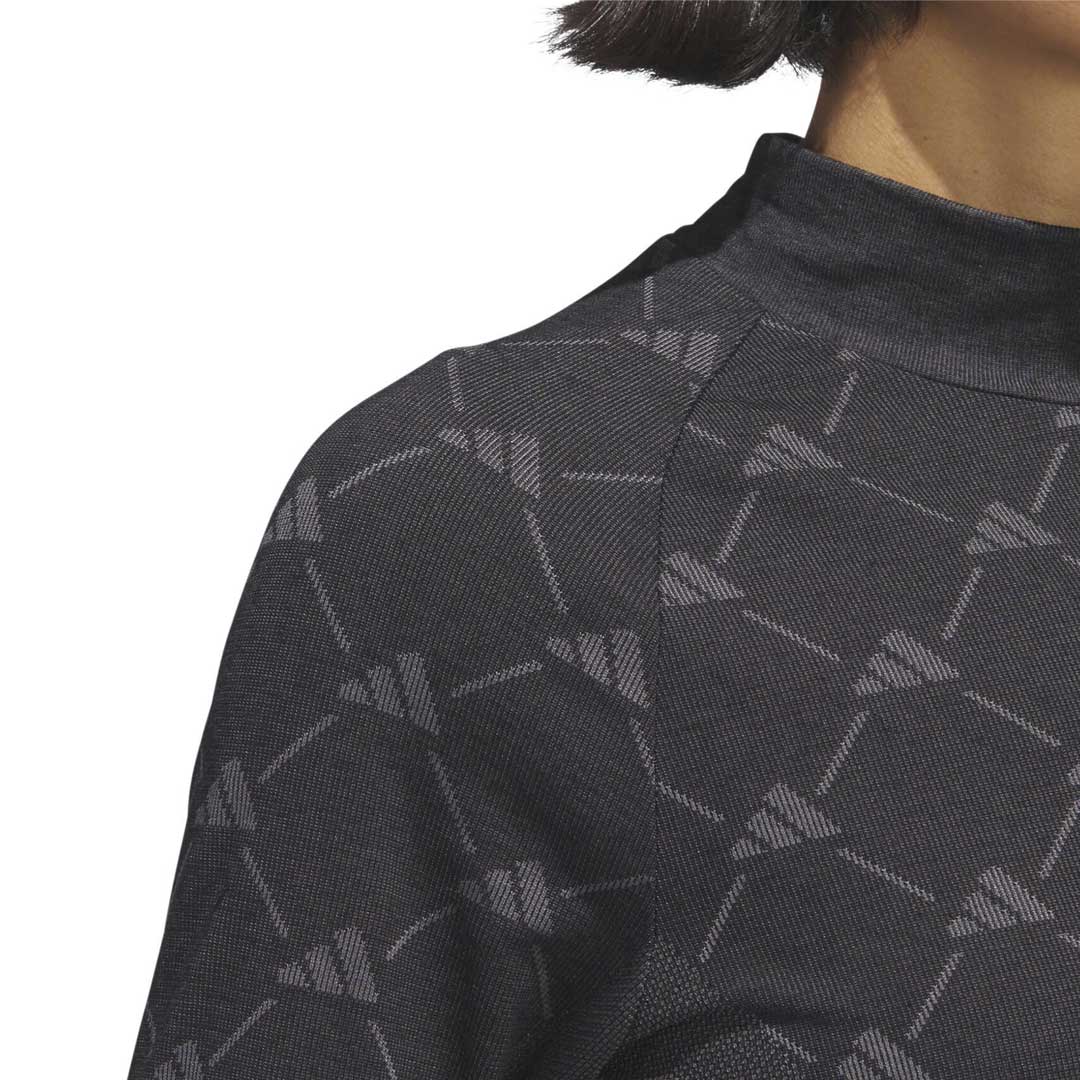 adidas - Women's Ultimate365 Tour Monogram Mock Neck Long Sleeve T-Shirt (HY7211) - Image 4