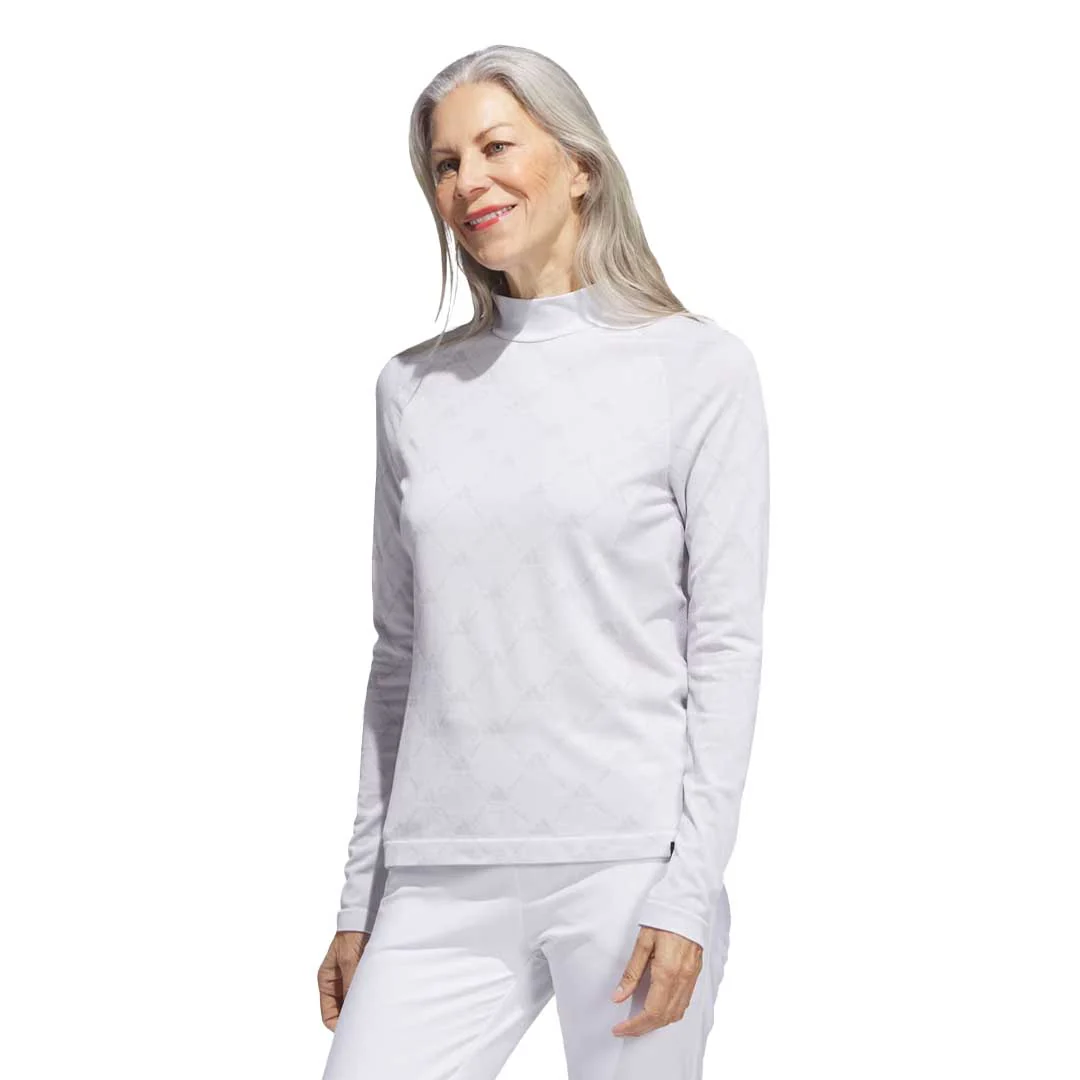 adidas - Women's Ultimate365 Tour Monogram Mock Neck Long Sleeve T-Shirt (IK7181) - Image 2
