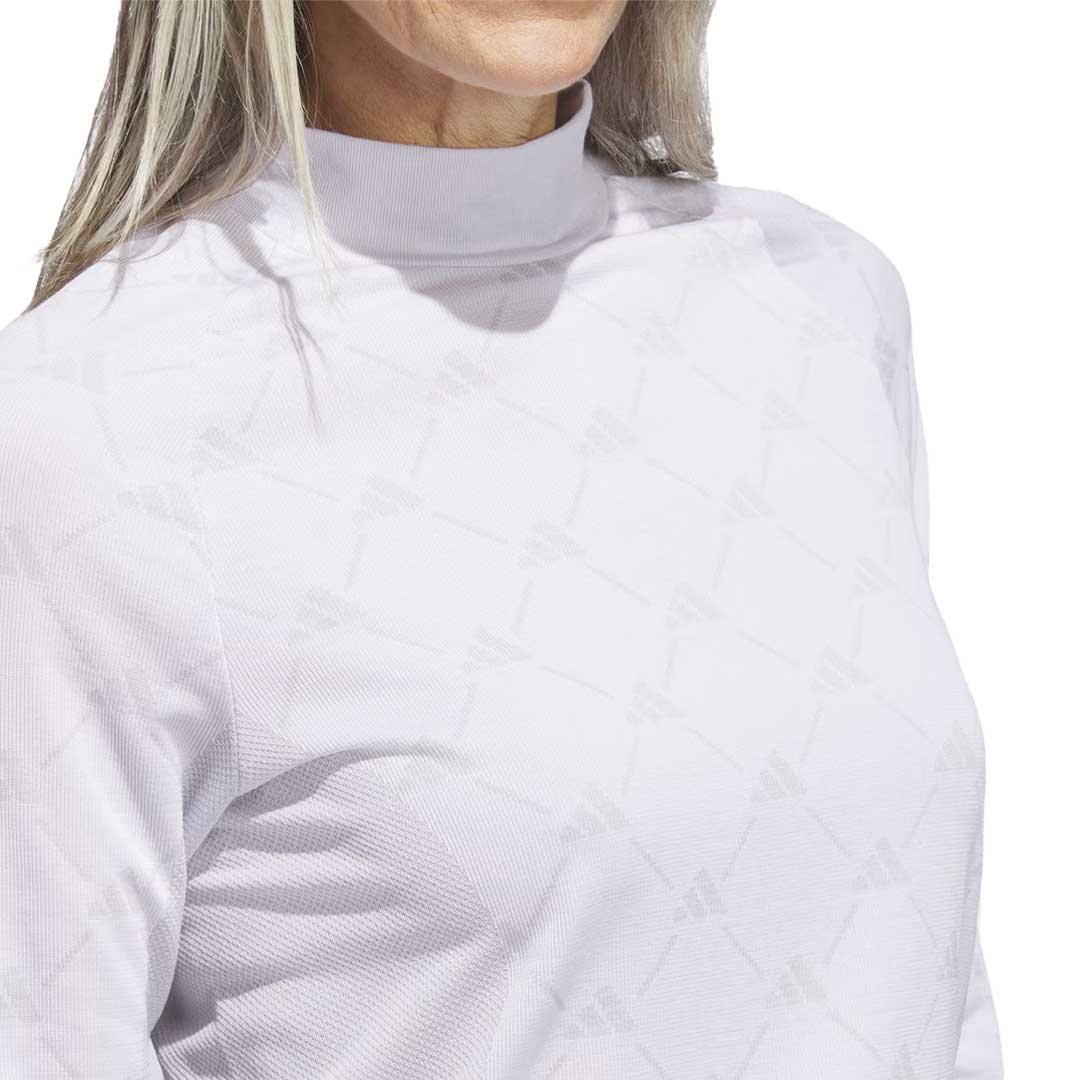 adidas - Women's Ultimate365 Tour Monogram Mock Neck Long Sleeve T-Shirt (IK7181) - Image 4