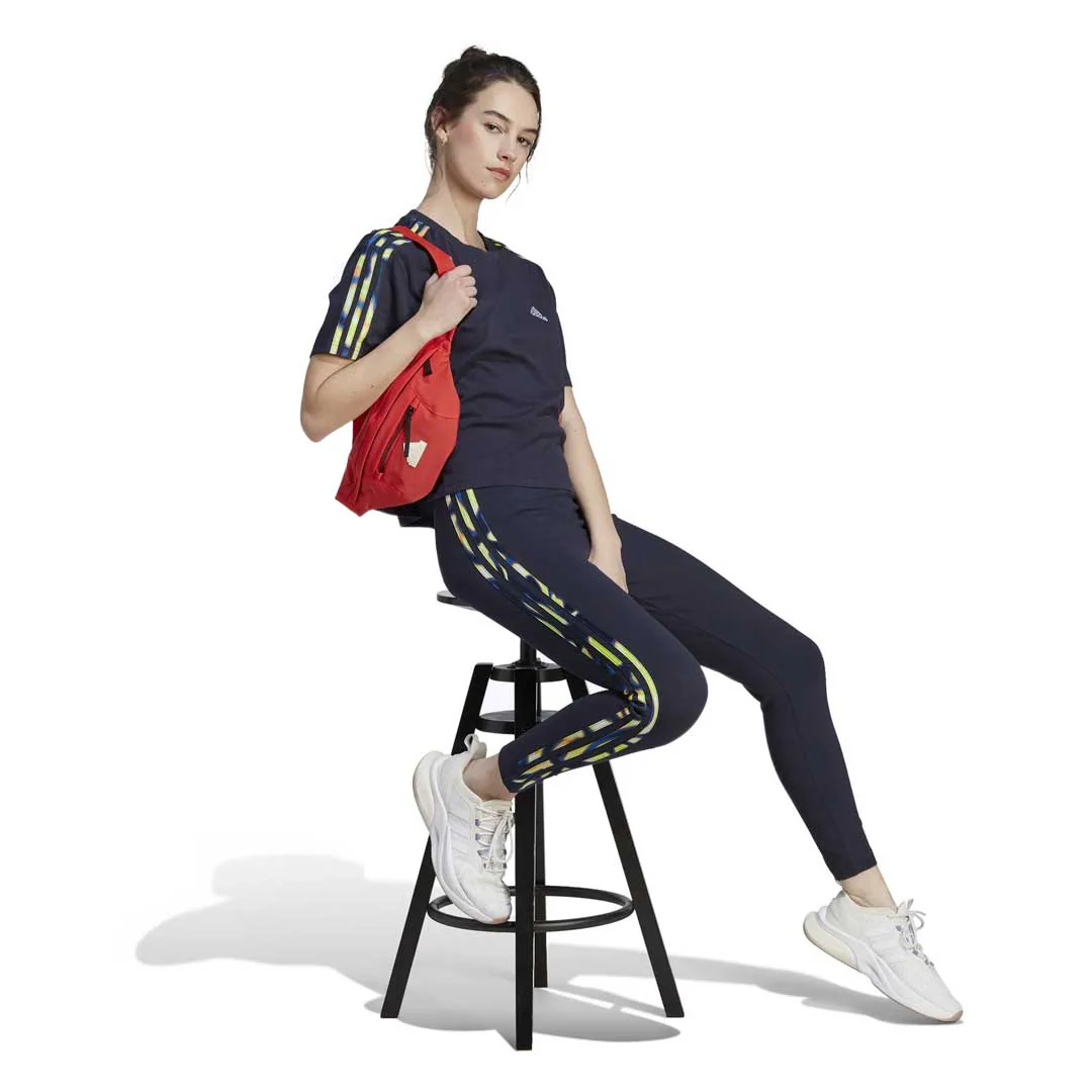 adidas - Women's Vibrant Print 3-Stripes Cotton Crop T-Shirt (IL5868) - Image 4