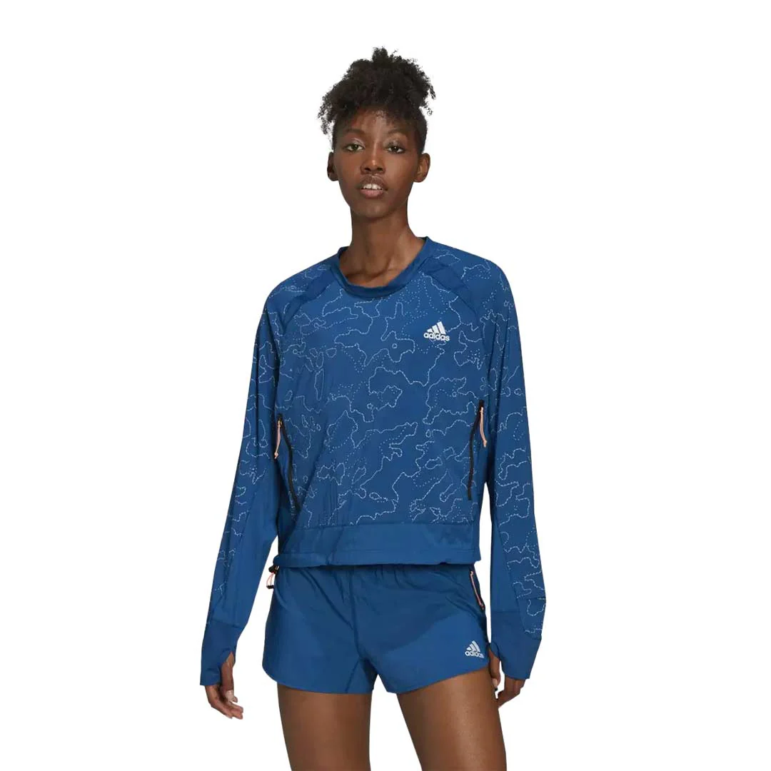 adidas - Women's X-City Running Crewneck Cover Up Jacket (HN0708) - Image 2