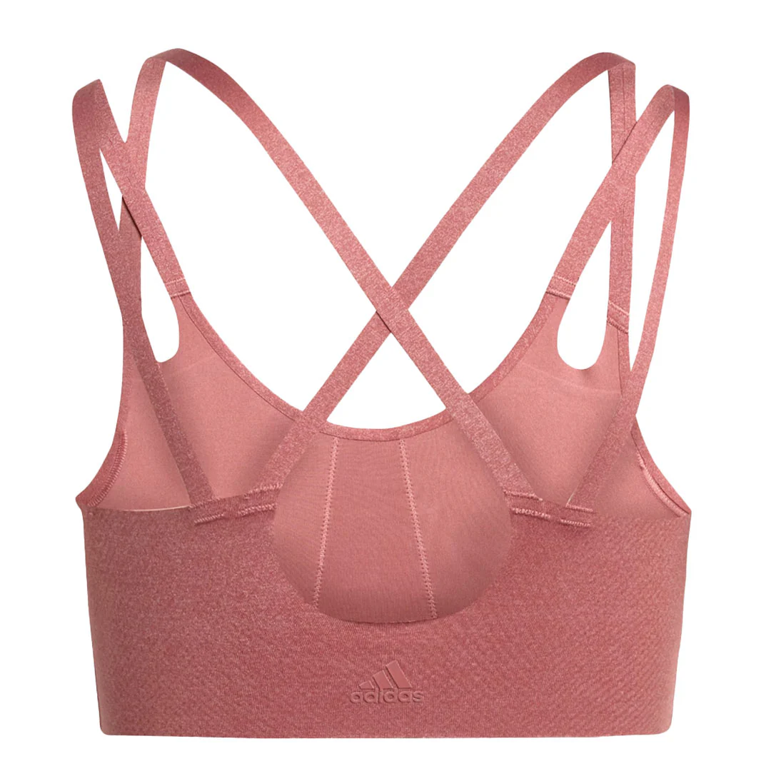 adidas - Women's Yoga Luxe Studio Light Support Fire Bra (HL8601) - Image 2