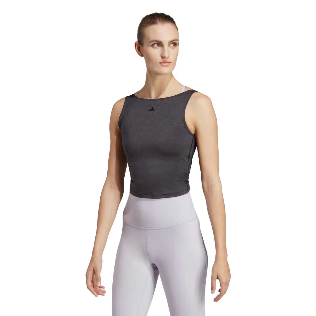 adidas - Women's Yoga Studio Crop Tank Top (HS8120) - Image 2