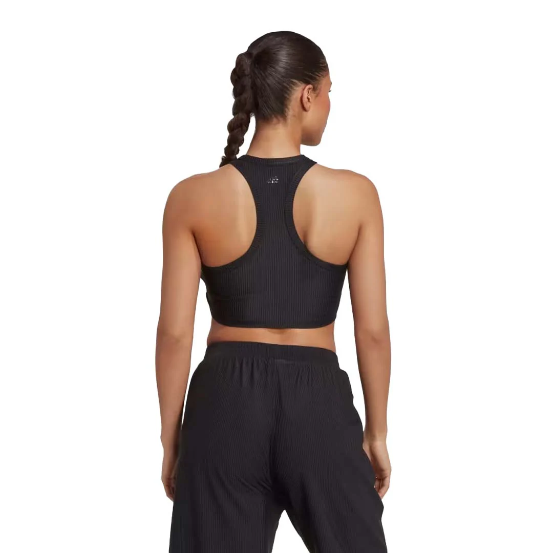 adidas - Women's Yoga Studio Wrapped Ribbed Sports Bra (HP1965) - Image 3
