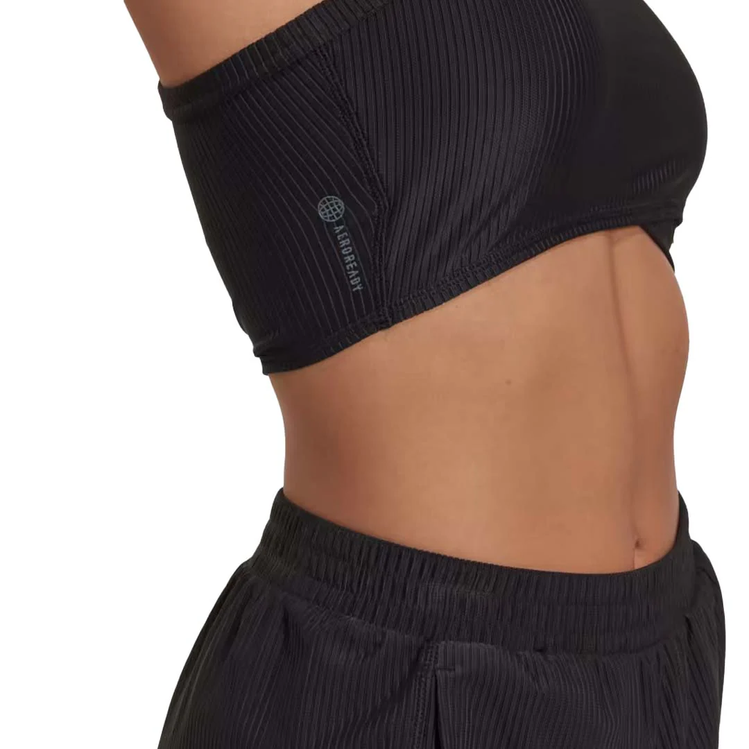 adidas - Women's Yoga Studio Wrapped Ribbed Sports Bra (HP1965) - Image 5