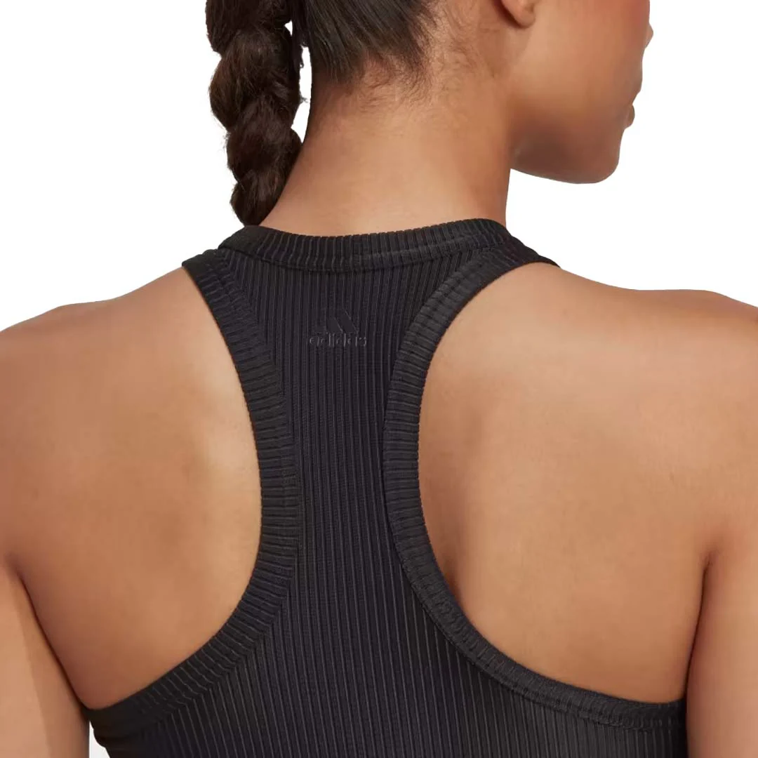 adidas - Women's Yoga Studio Wrapped Ribbed Sports Bra (HP1965) - Image 6