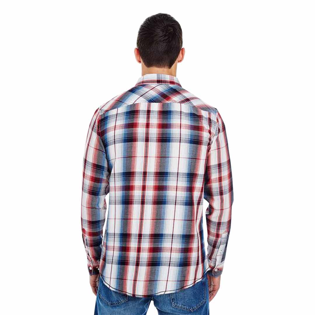 Burnside - Men's Plaid Shirt (8202 RED) - Image 4