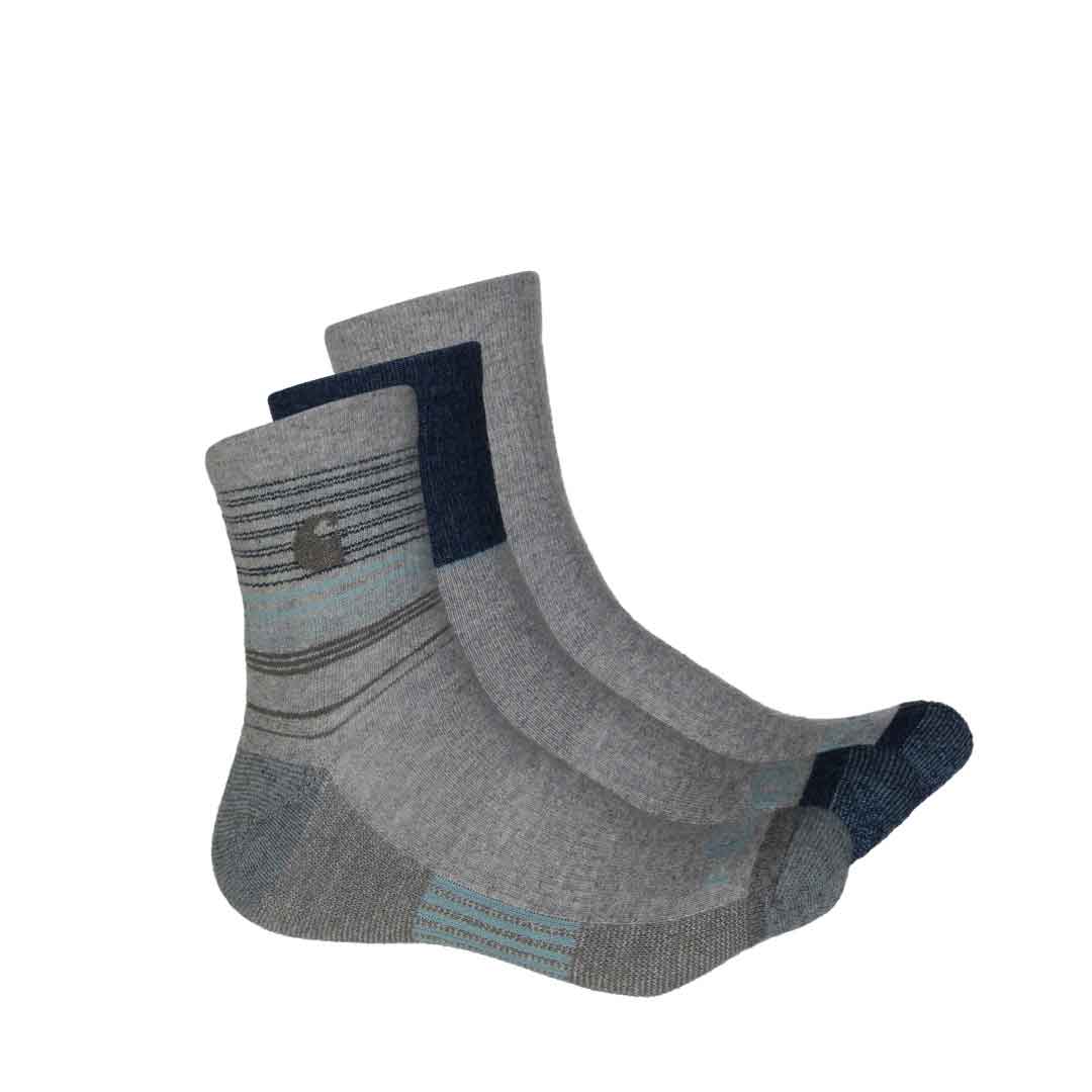 Carhartt - Men's 3 Pack 1/4 Socks (CHMA0106Q3 BLU)