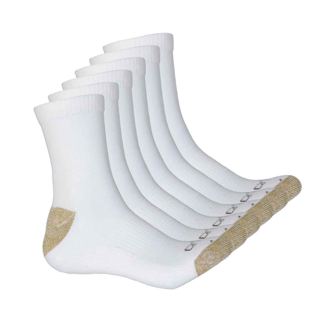 Carhartt - Men's 6 Pack All Season 1/4 Socks (CHMA0112Q6 WHT)
