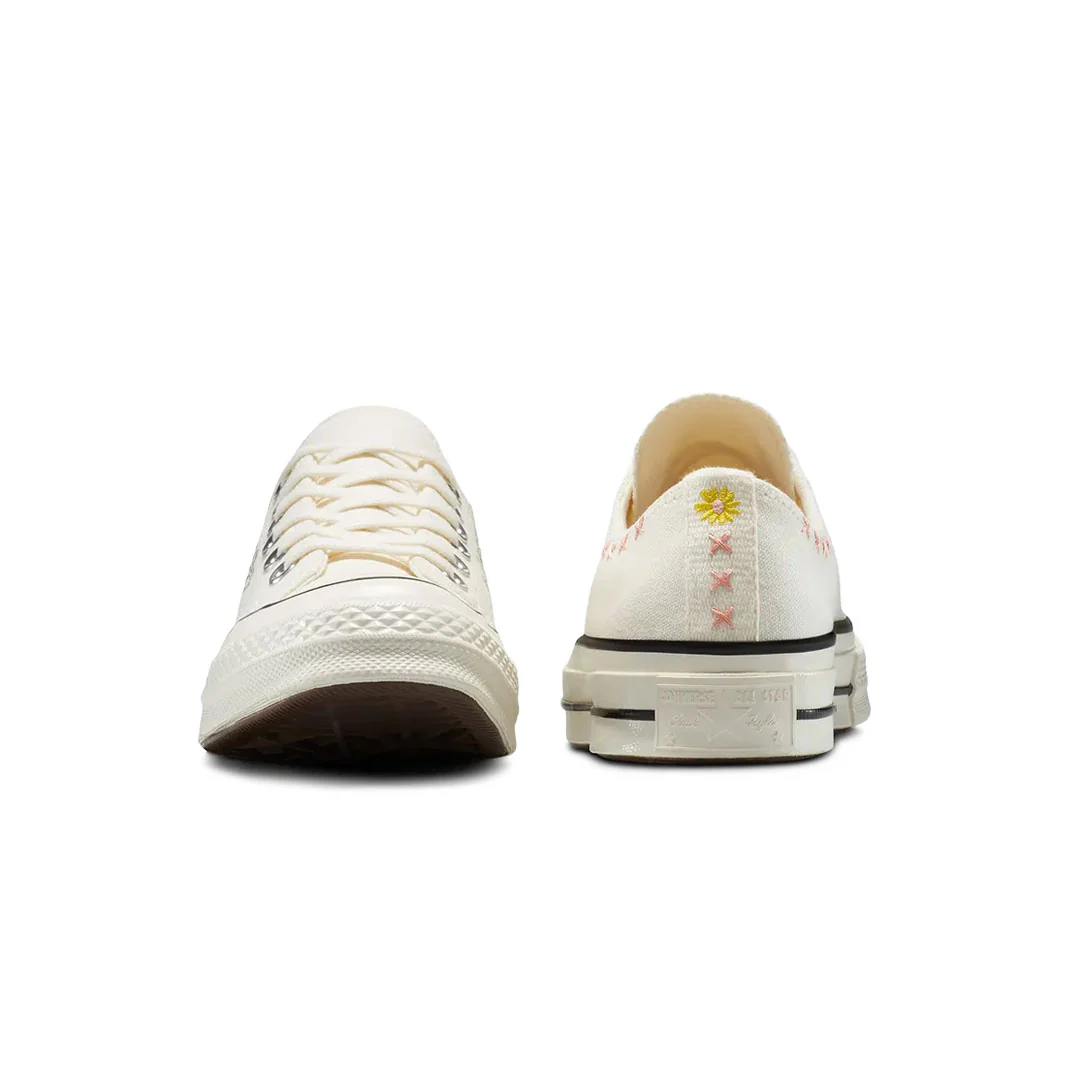 Converse - Unisex Chuck 70 Embroidered Flowers Low Top Shoes (A15084C) - Image 3