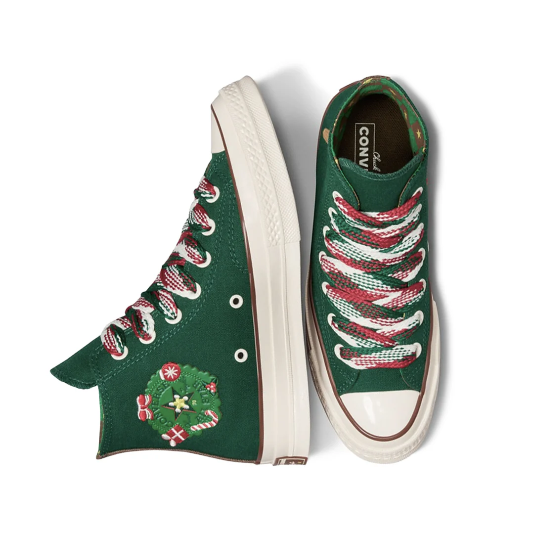 Converse - Unisex Chuck 70 X-Mas Gingerbread & Knit Sock High Top Shoes (A12455C) - Image 3