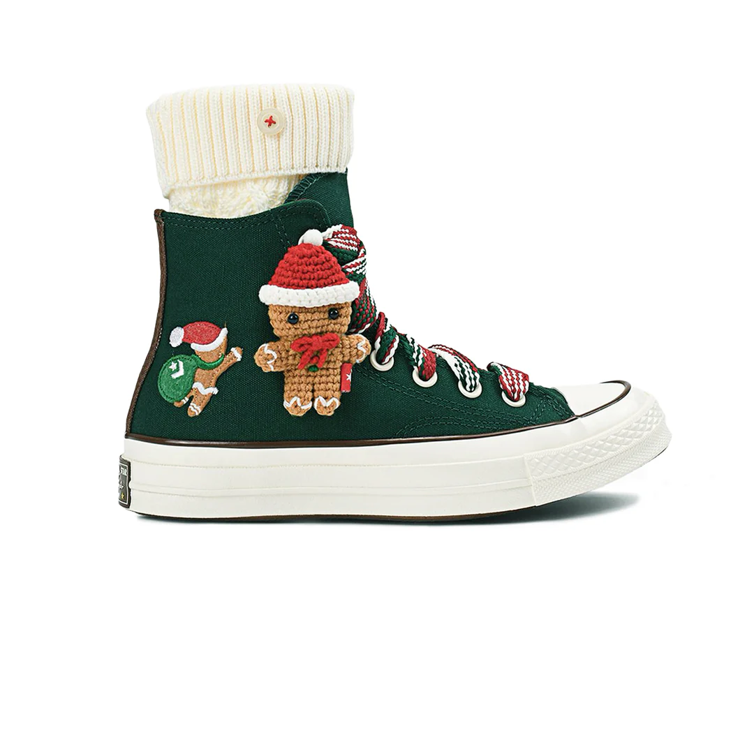 Converse - Unisex Chuck 70 X-Mas Gingerbread & Knit Sock High Top Shoes (A12455C) - Image 6