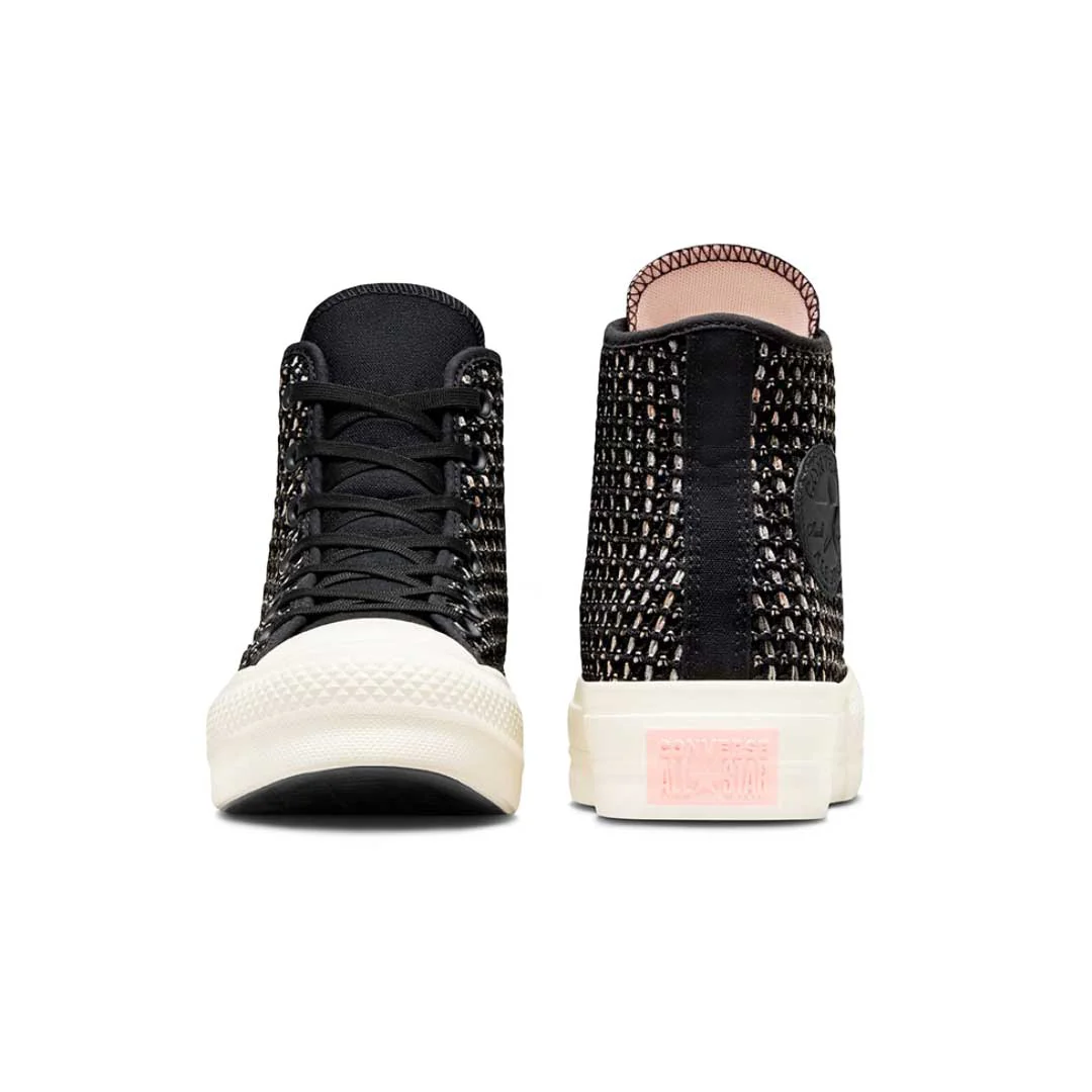 Converse - Women's Chuck Taylor All Star Lift Platform Crochet High Top Shoes (A09829C) - Image 4