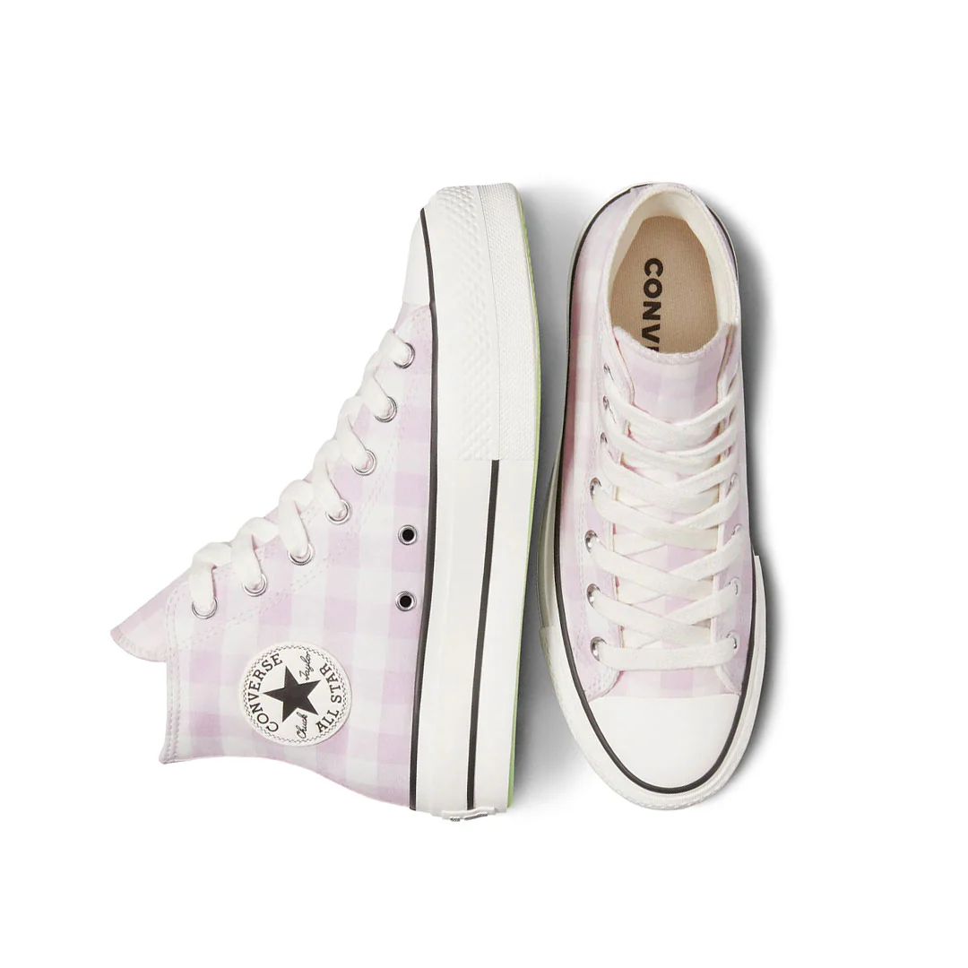 Converse - Women's Chuck Taylor All Star Lift Platform Gingham High Top Shoes (A13663C) - Image 3