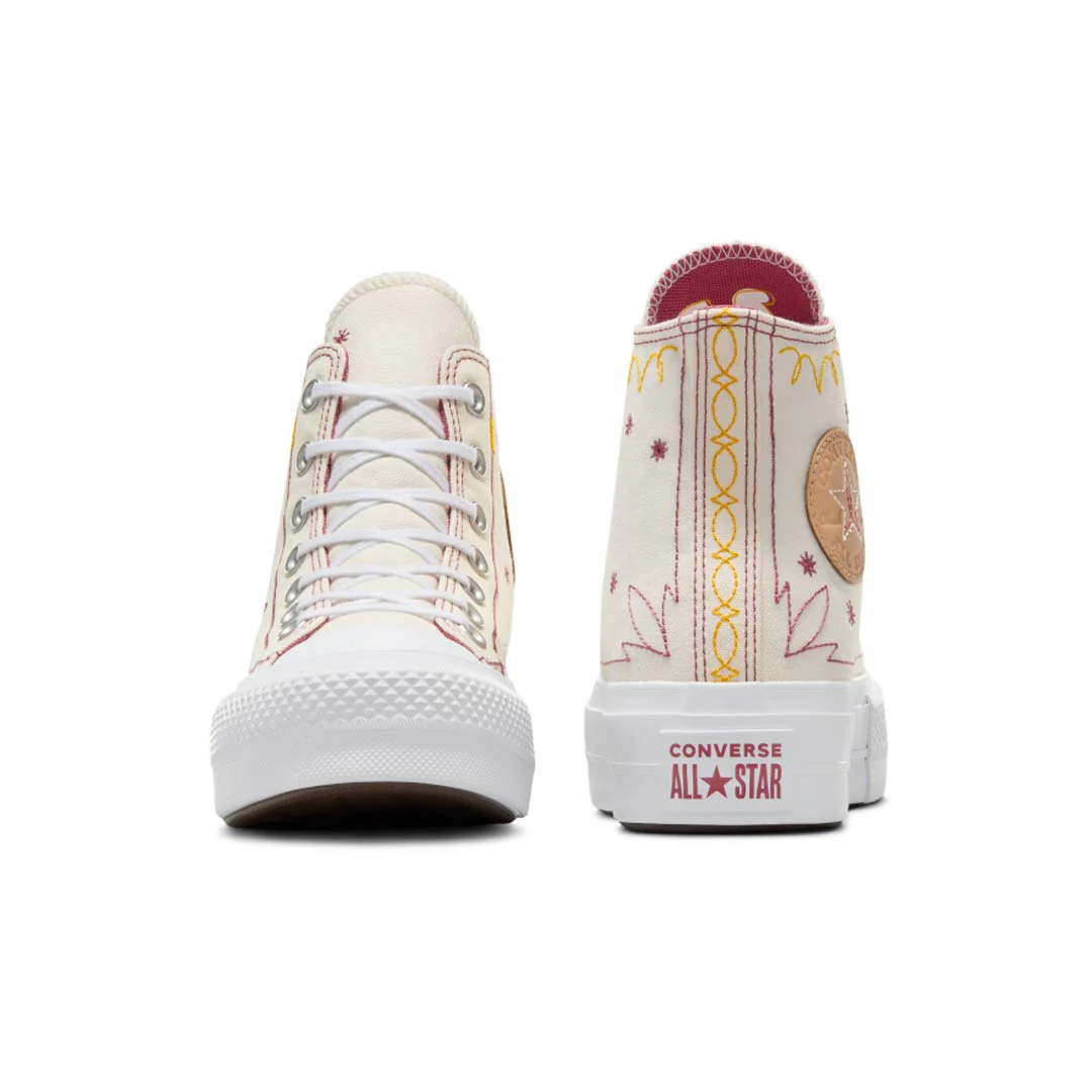 Converse - Women's Chuck Taylor All Star Lift Platform Western Stitch High Top Shoes (A13395C) - Image 3
