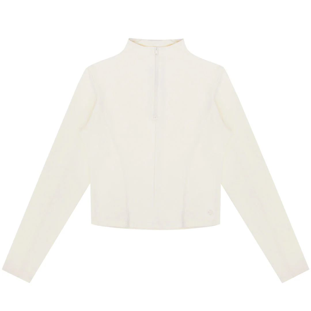 Converse - Women's Half-Zip Mock Neck Long Sleeve Top (10027392 A01)