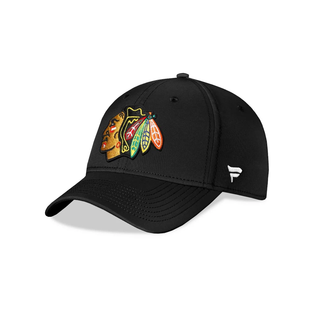 Fanatics - Men's Chicago Blackhawks Core Adjustable Cap (143A BLK 2AE ALR) - Image 2