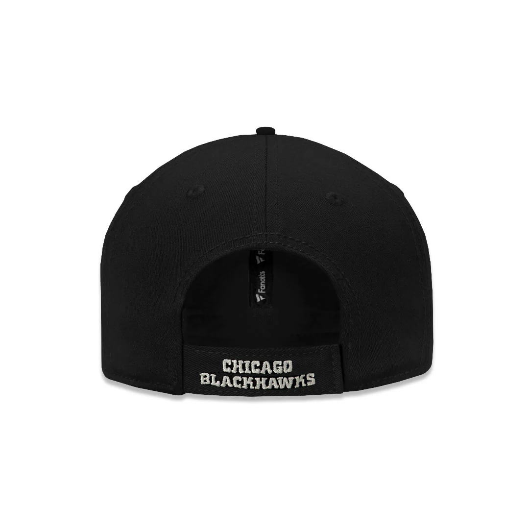 Fanatics - Men's Chicago Blackhawks Core Adjustable Cap (143A BLK 2AE ALR) - Image 3