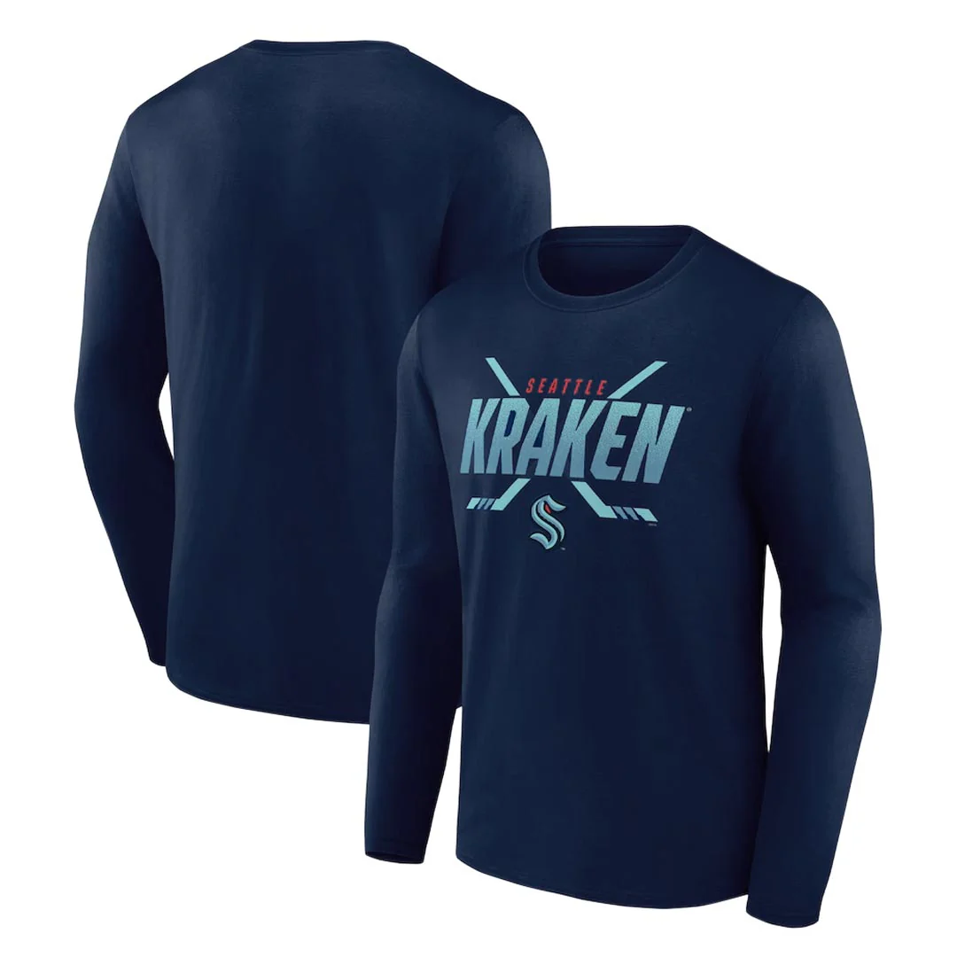Fanatics - Men's Seattle Kraken Long Sleeve T-Shirt (3R51 4507 2GO 3OJ) - Image 2