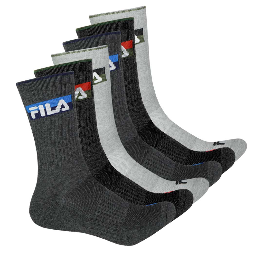 FILA - 6 Pack Crew Socks (FW0103 COMBO6)