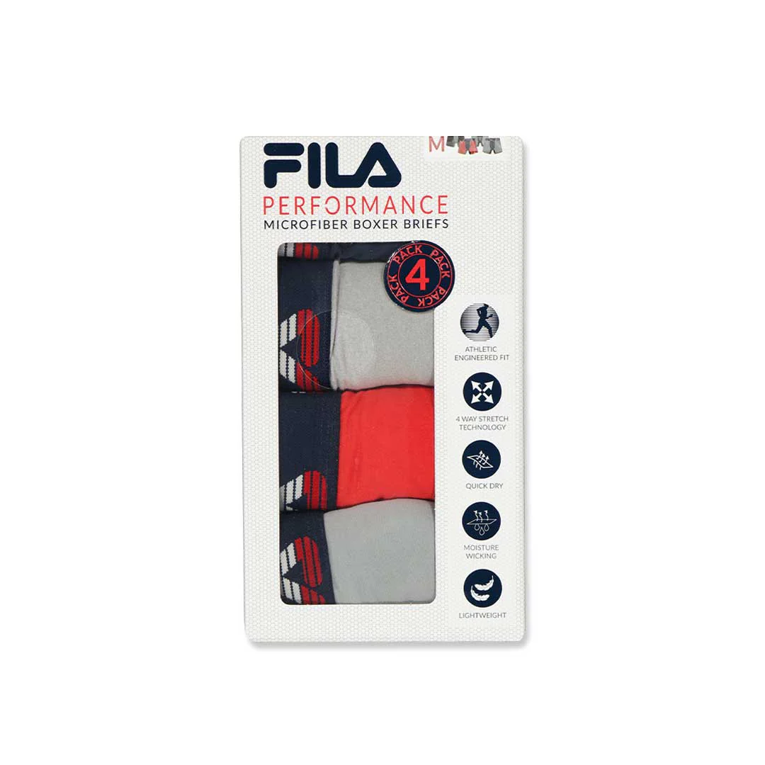 FILA - Men's 4 Pack Boxer Brief (FM412BXPB9 410) - Image 2