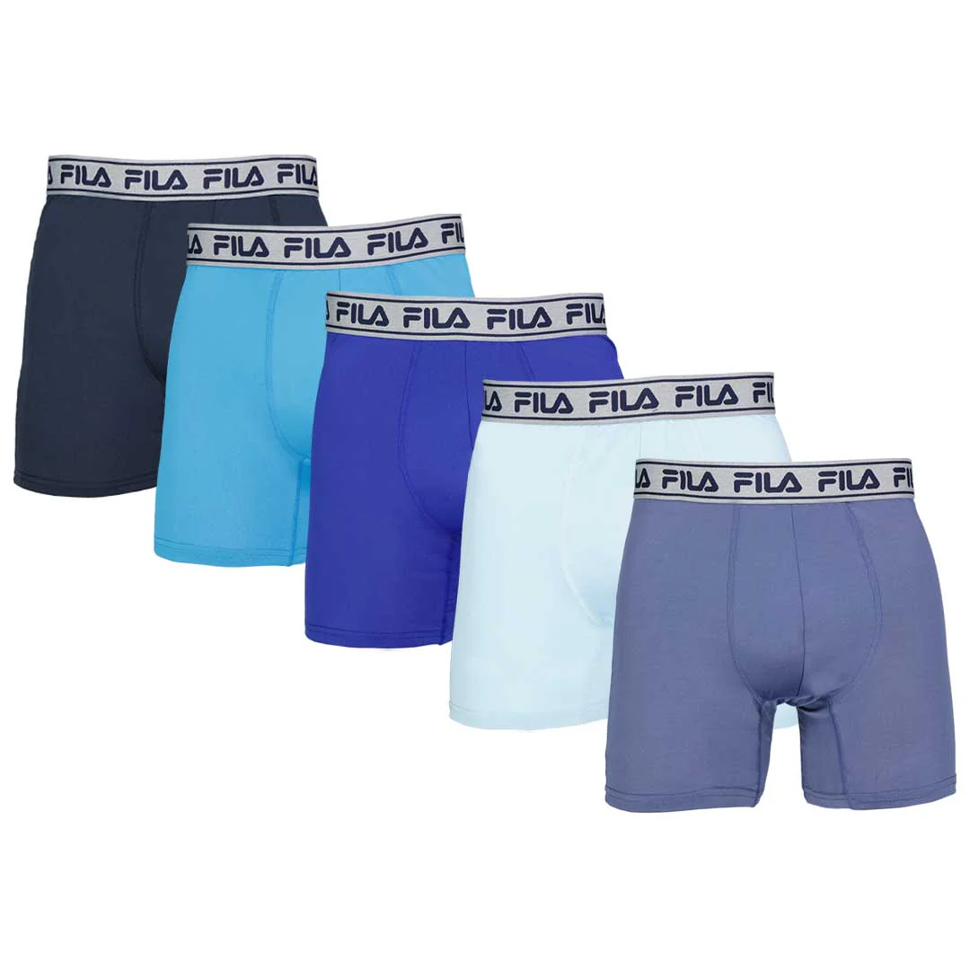 FILA - Men's Special Edition 5 Pack Boxer Brief (FM412BX5PS2 410)