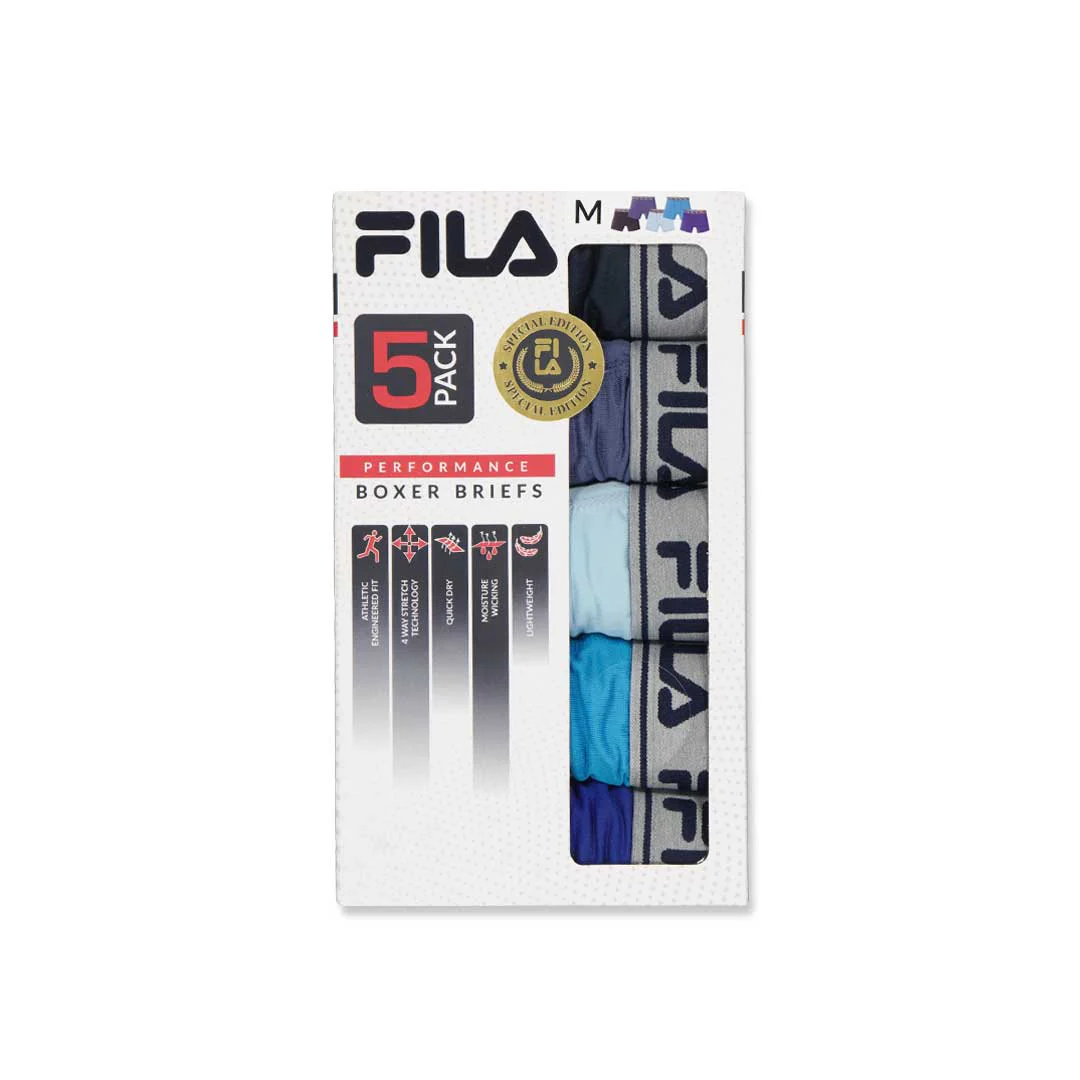 FILA - Men's Special Edition 5 Pack Boxer Brief (FM412BX5PS2 410) - Image 2