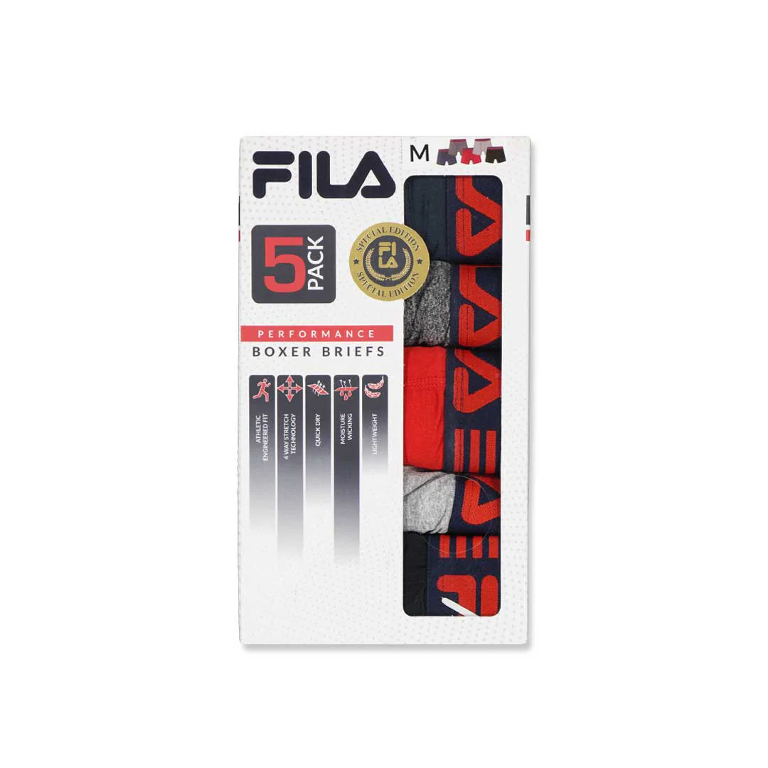 FILA - Men's Special Edition 5 Pack Boxer Brief (FM412BX5PS2 600) - Image 2
