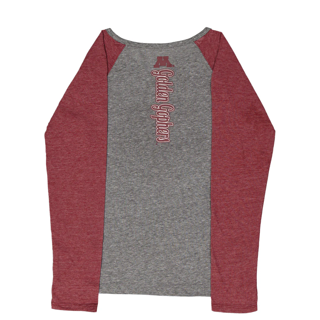 Girls' (Junior) Minnesota Golden Gophers Long Sleeve T-Shirt (K547FLX 39N) - Image 2