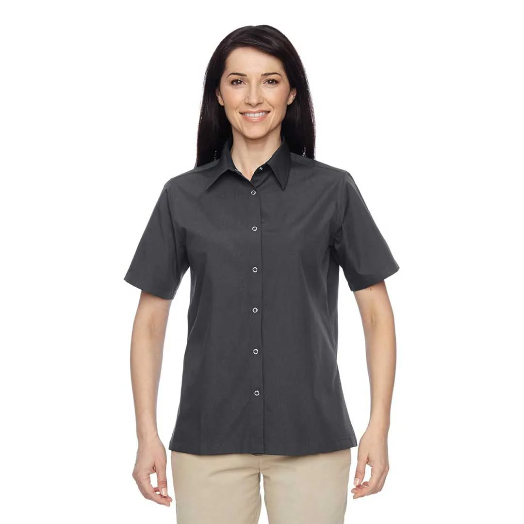 Harriton - Women's Advantage Snap Closure Short Sleeve Shirt (M545W 43) - Image 2