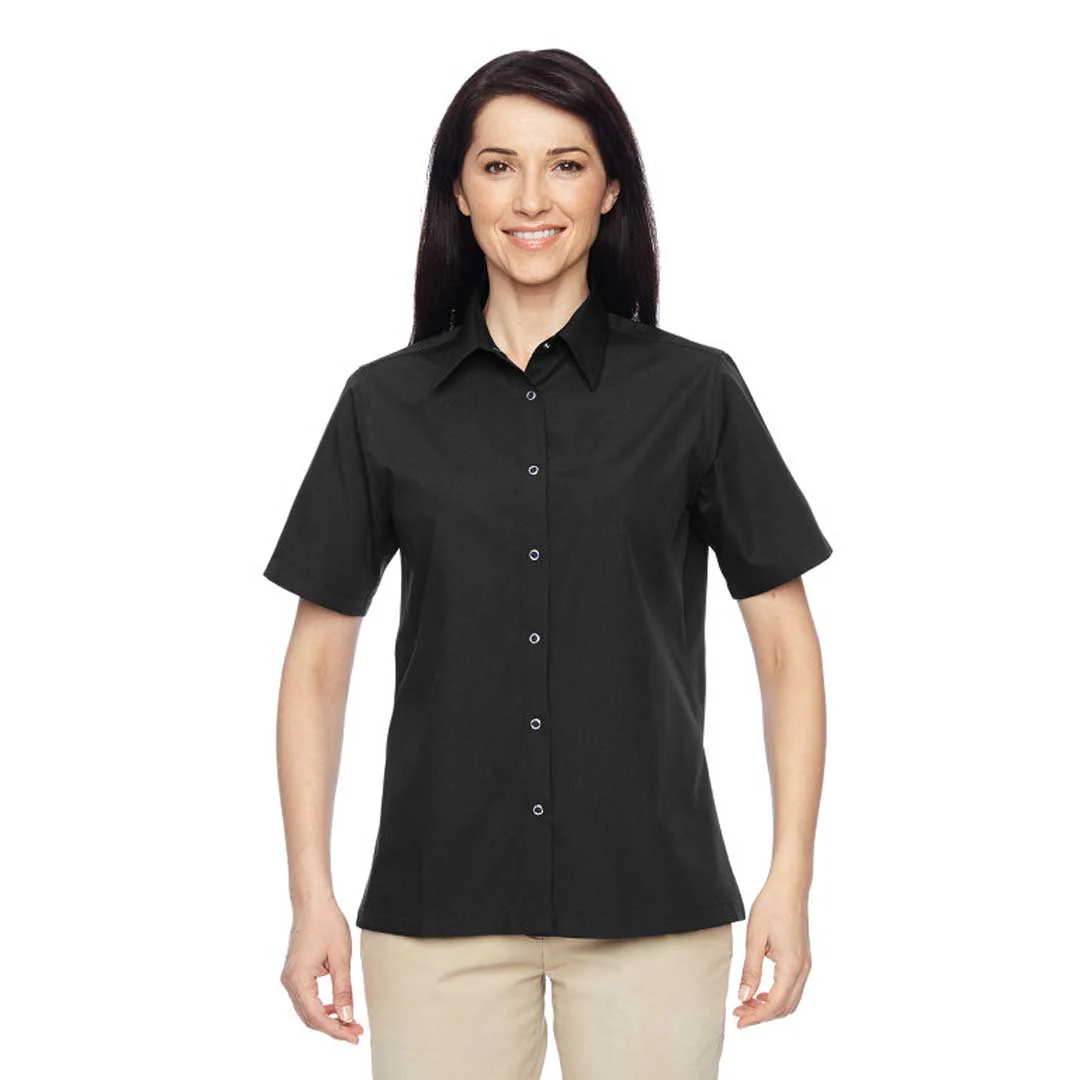 Harriton - Women's Advantage Snap Closure Short Sleeve Shirt (M545W 51) - Image 2