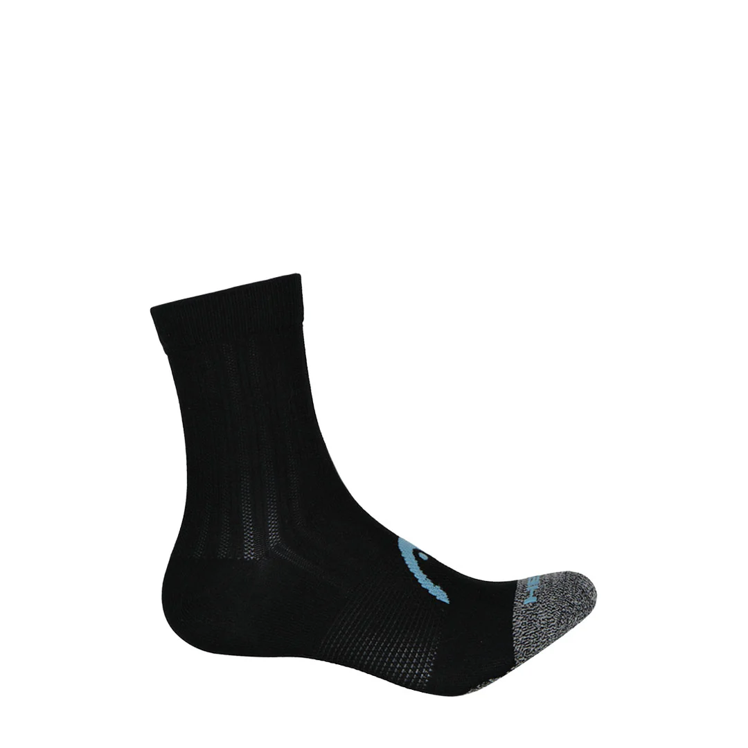 Head - Men's Nylon 3 Pack Mid Crew Socks (HEMH032 BLK) - Image 4