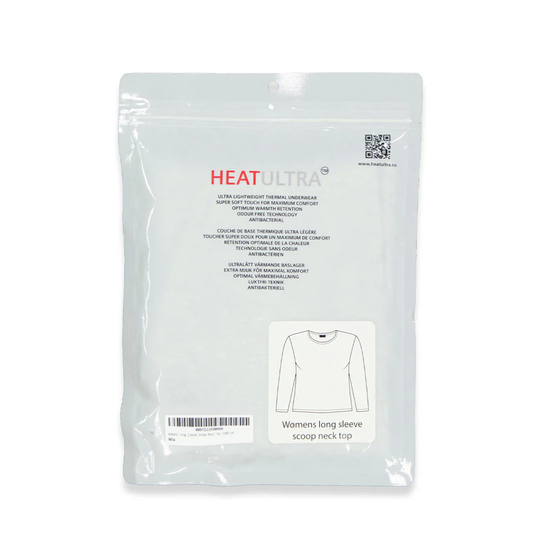 Heat Ultra - Women's Long Sleeve Scoop Neck Top (88708 GRY) - Image 2