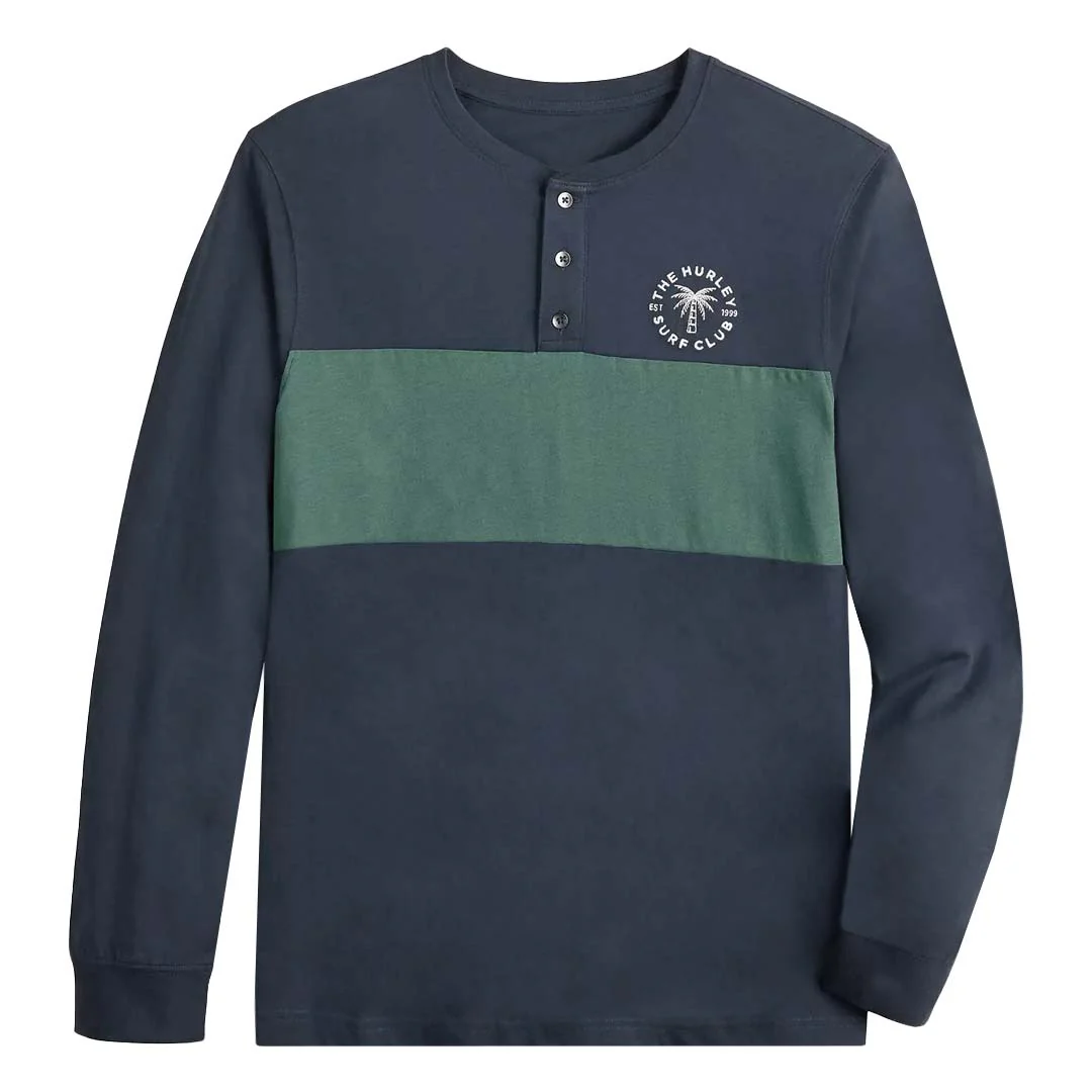Hurley - Men's Community Fresh Long Sleeve Henley T-Shirt (HSP22VMT-03978 401)