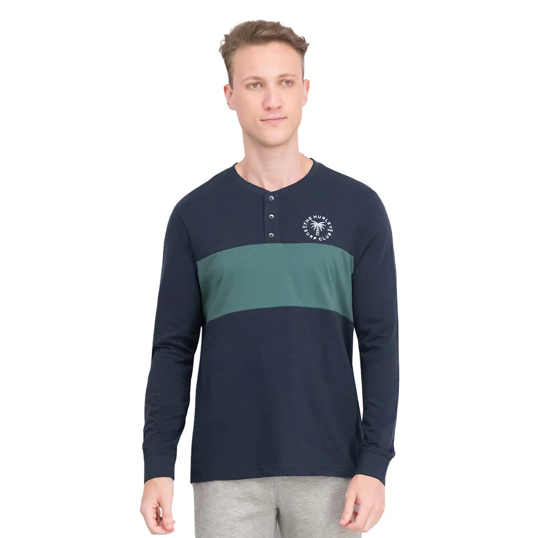 Hurley - Men's Community Fresh Long Sleeve Henley T-Shirt (HSP22VMT-03978 401) - Image 2