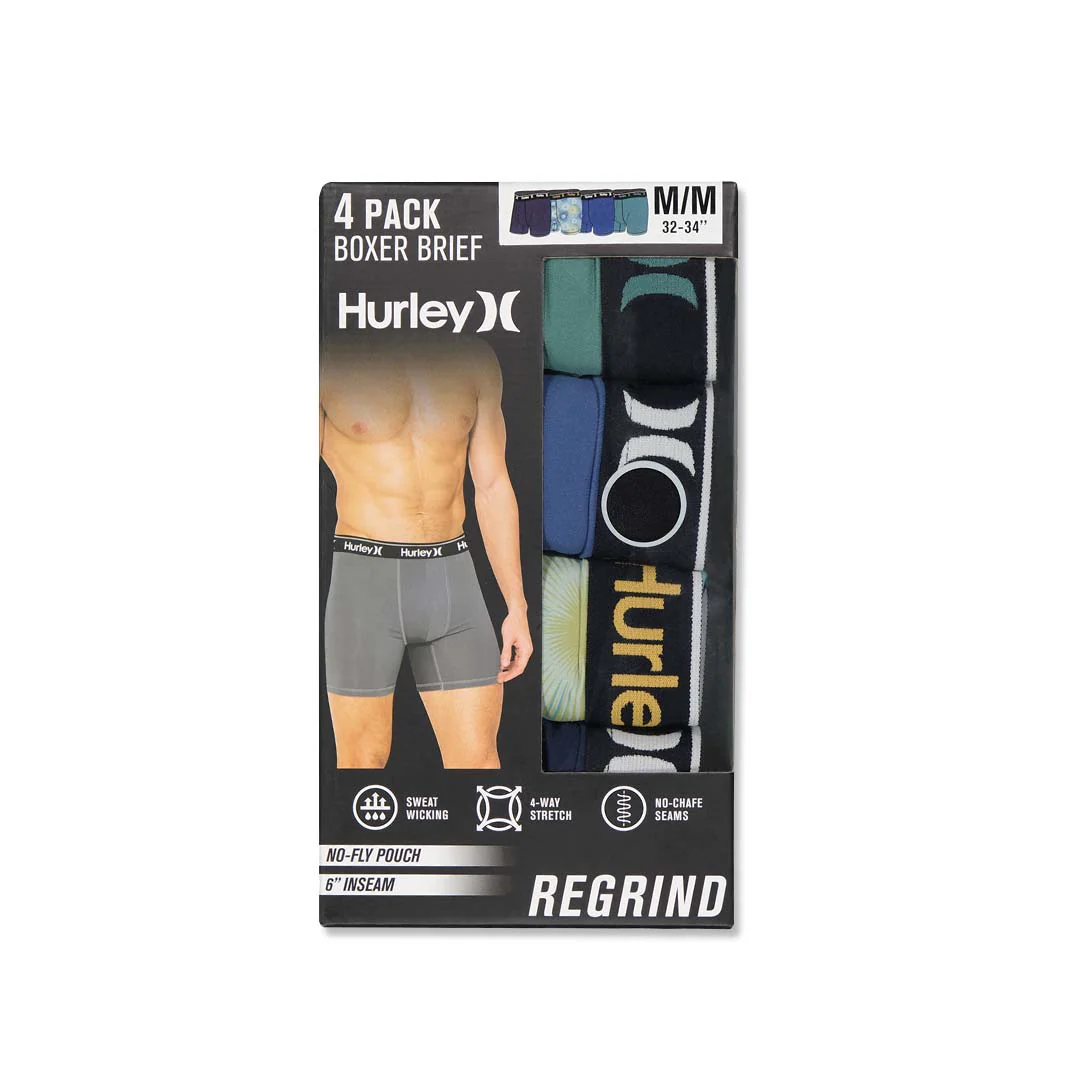 Hurley - Men's Regrind 4 Pack Boxer Brief (HUSP25M154803 313) - Image 2