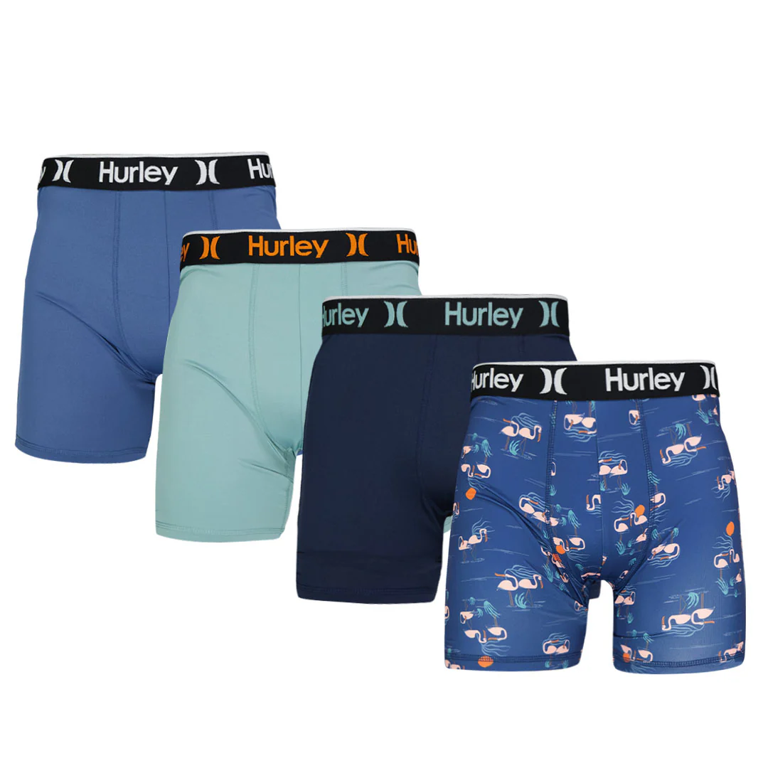Hurley - Men's Regrind 4 Pack Boxer Brief (HUSP25M154803 417)