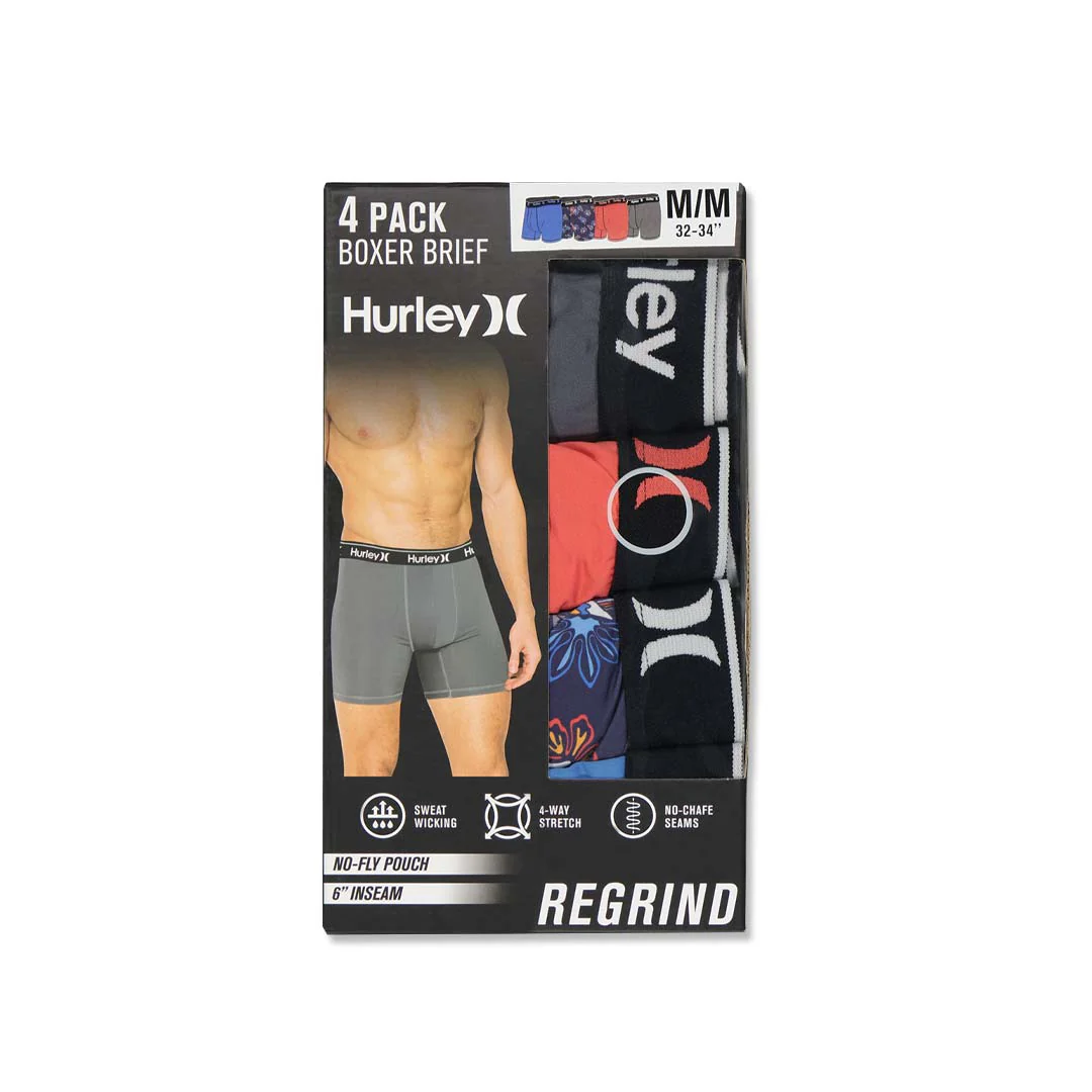 Hurley - Men's Regrind 4 Pack Boxer Brief (HUSP25M154803 433) - Image 2