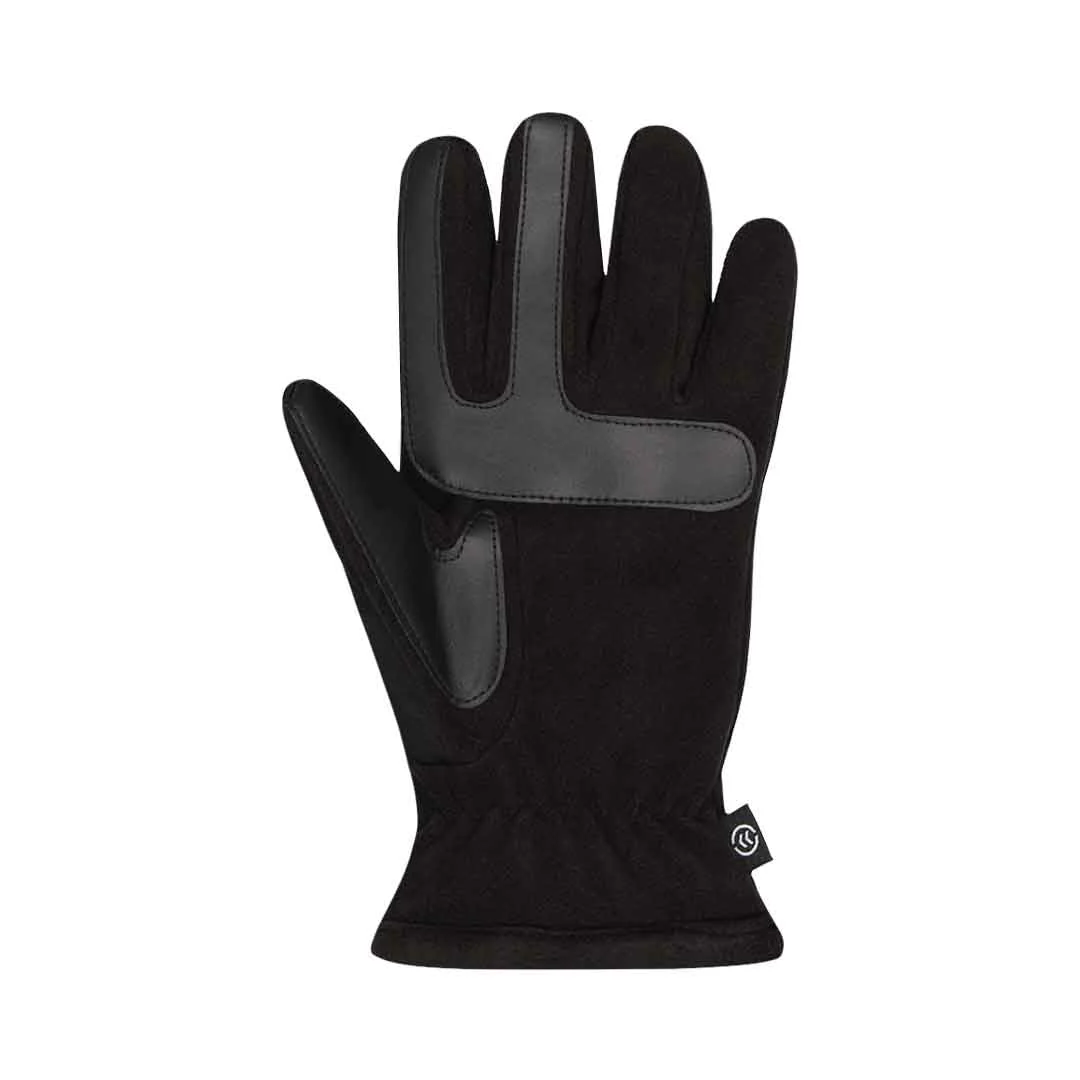 Isotoner - Men's Waterproof Interlock Fleece Gloves (7H700 BLK) - Image 3
