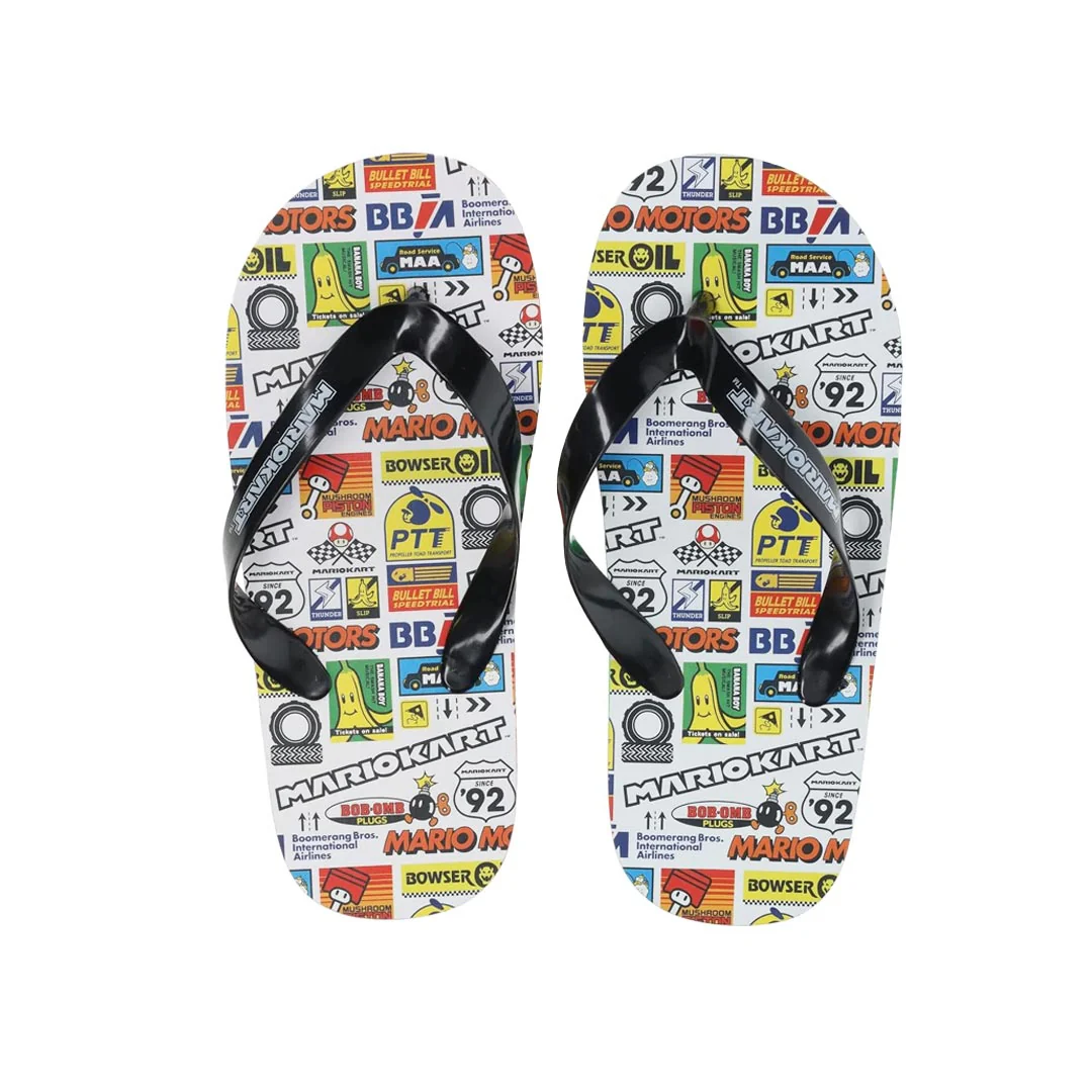Kids' (Preschool) Super Mario Nintendo Mario Kart Beach Flip Flop Sandals (FBS3677ANI BLK) - Image 5