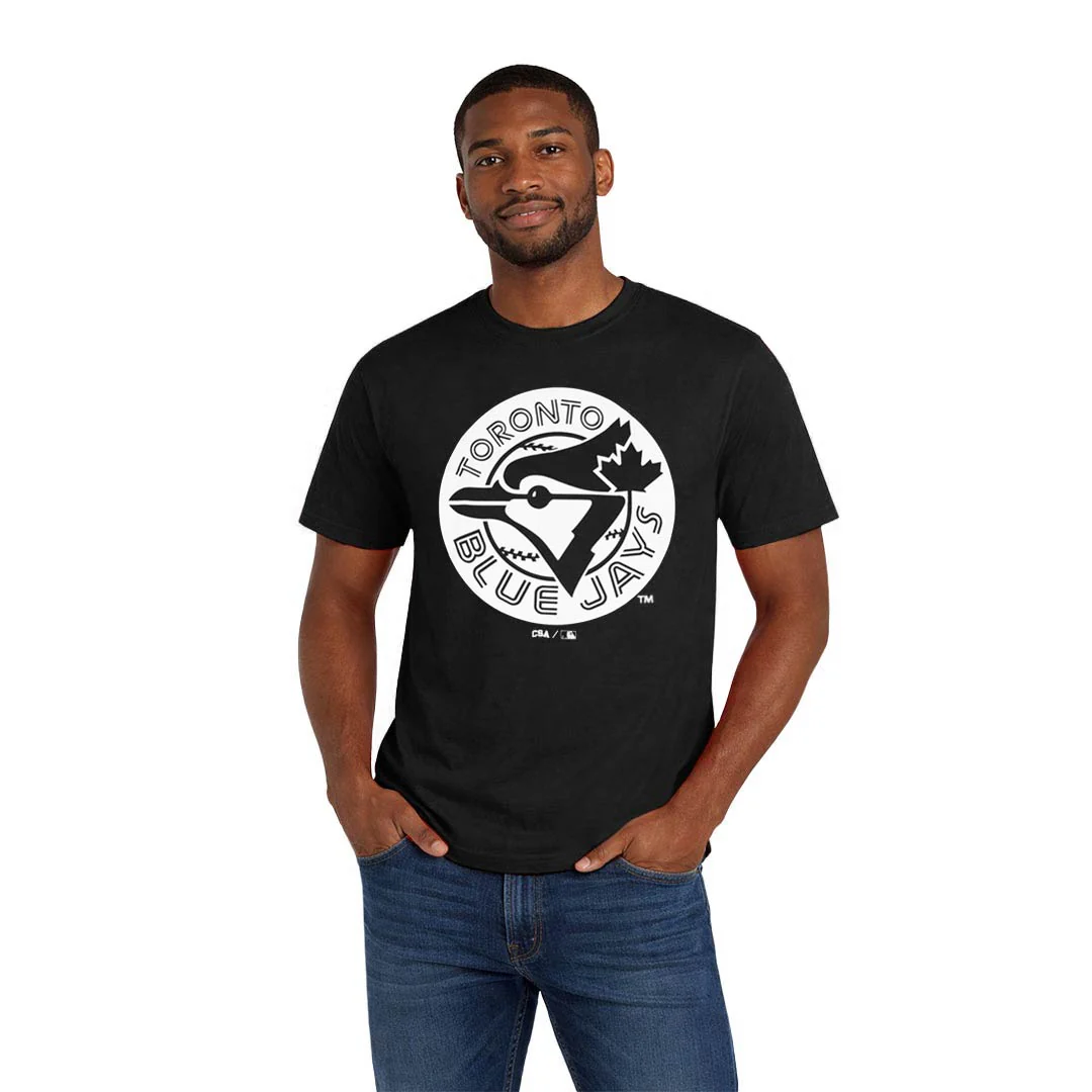 MLB - Men's Toronto Blue Jays Vintage Big Logo T-Shirt (XVML0LVMSC3A1PB 00BLK) - Image 2