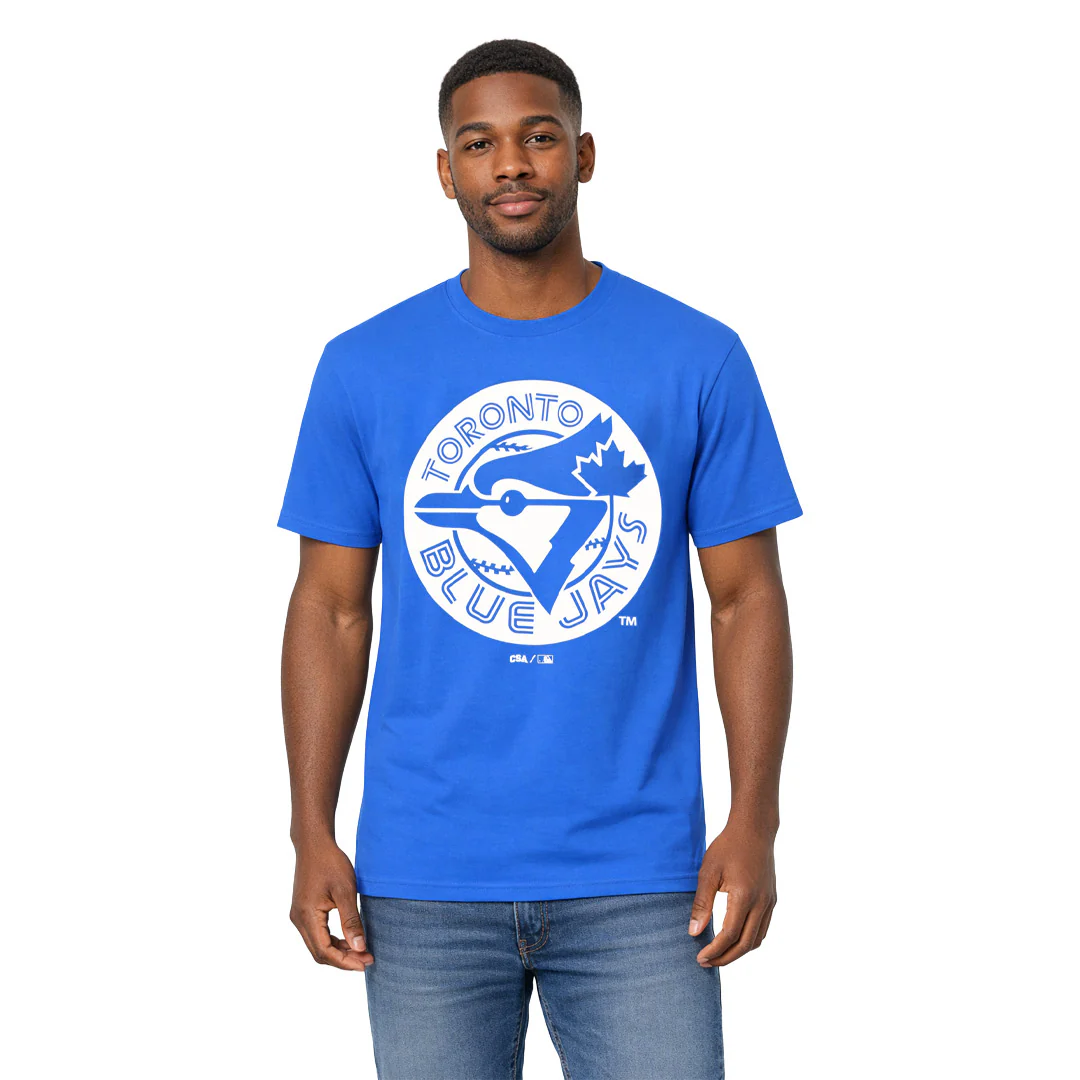 MLB - Men's Toronto Blue Jays Vintage Big Logo T-Shirt (XVML0LVMSC3A1PB 43RYL) - Image 2